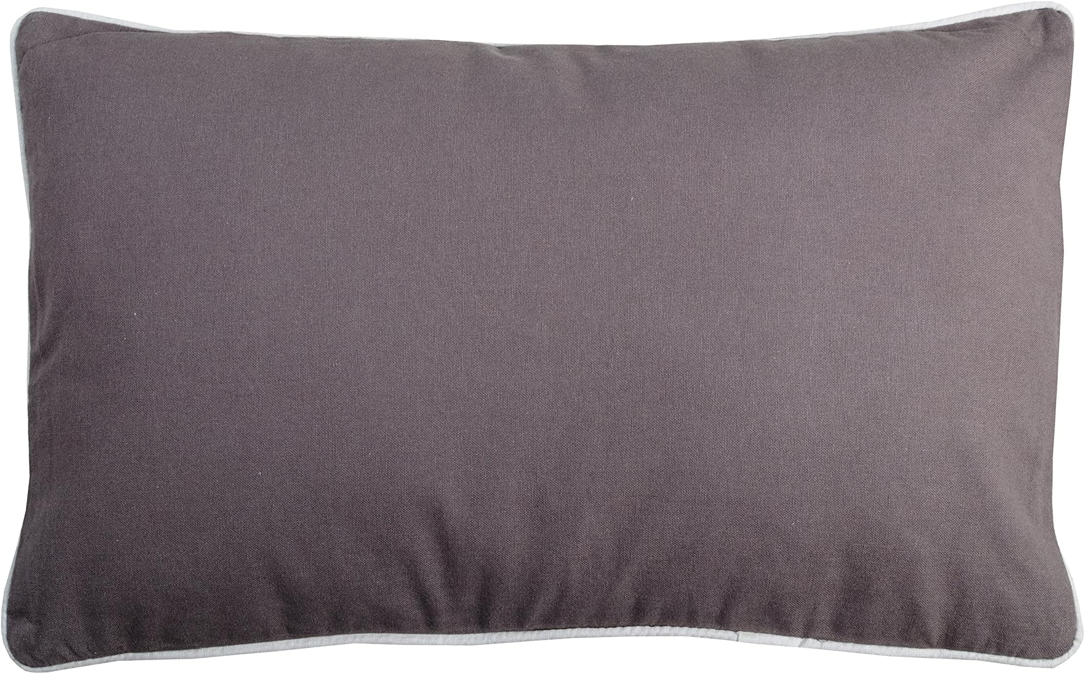 Lovely Casa Duo Cotton Cushion, Cotton, Gris/Perle, 50x30 cm