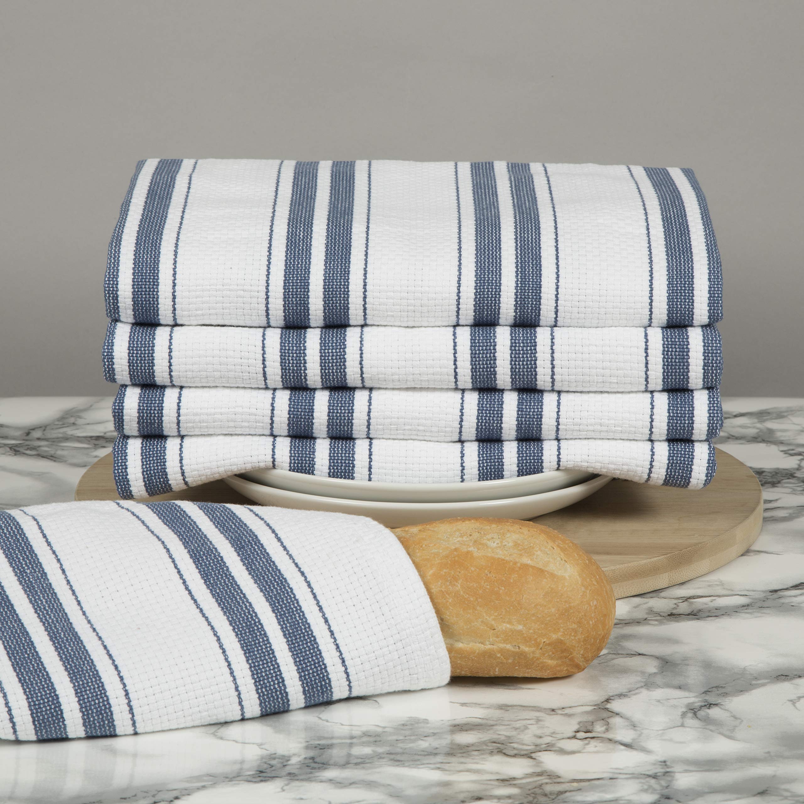 Set van 2 theedoeken met een golvende rand - Oudroze/gestreept - HOME | H&M NL