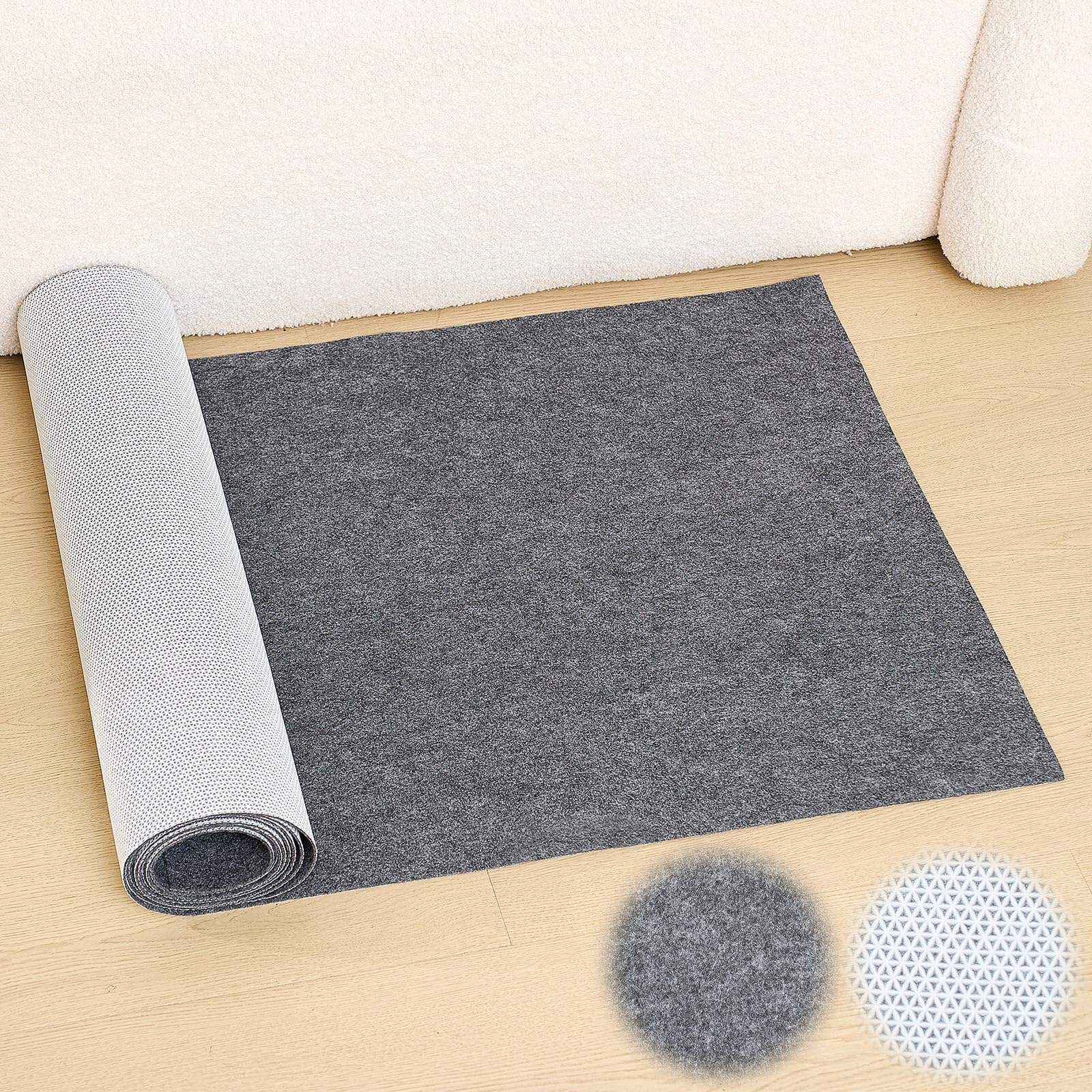 Drydiet Gray Boat Carpet, Marine Carpet Marine Grade Mat for Boats with Waterproof for Outdoor Deck Patio Porch Garage Kitchens Bathroom Outdoor Area
