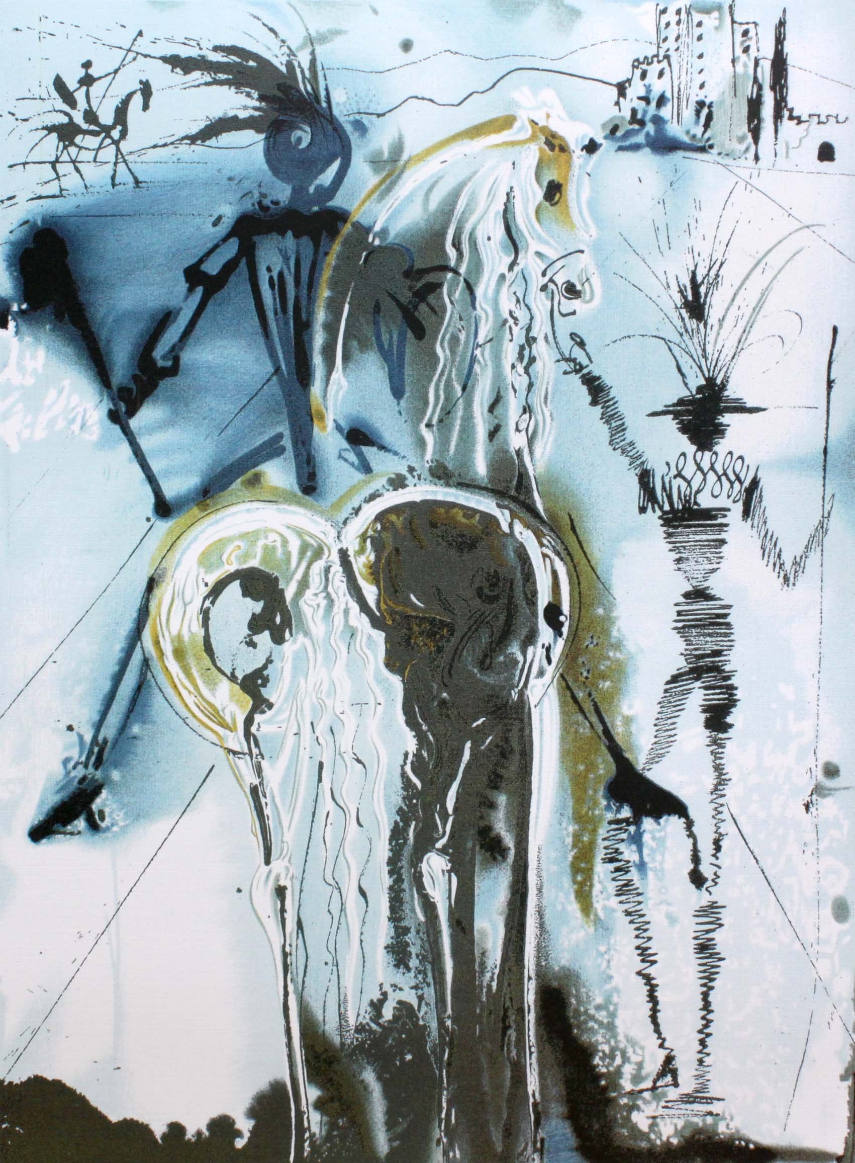 サルバドール ダリ「ドン キホーテ」限定リトグラフ額付き 証明書 180