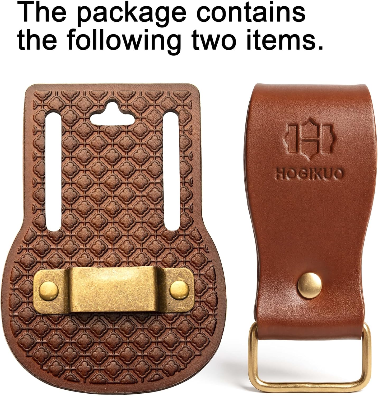 Leather Tape Measure Holder for Belt/Tape Measure Belt Clip/Low-Profile Design for Tool Belts up to 2"