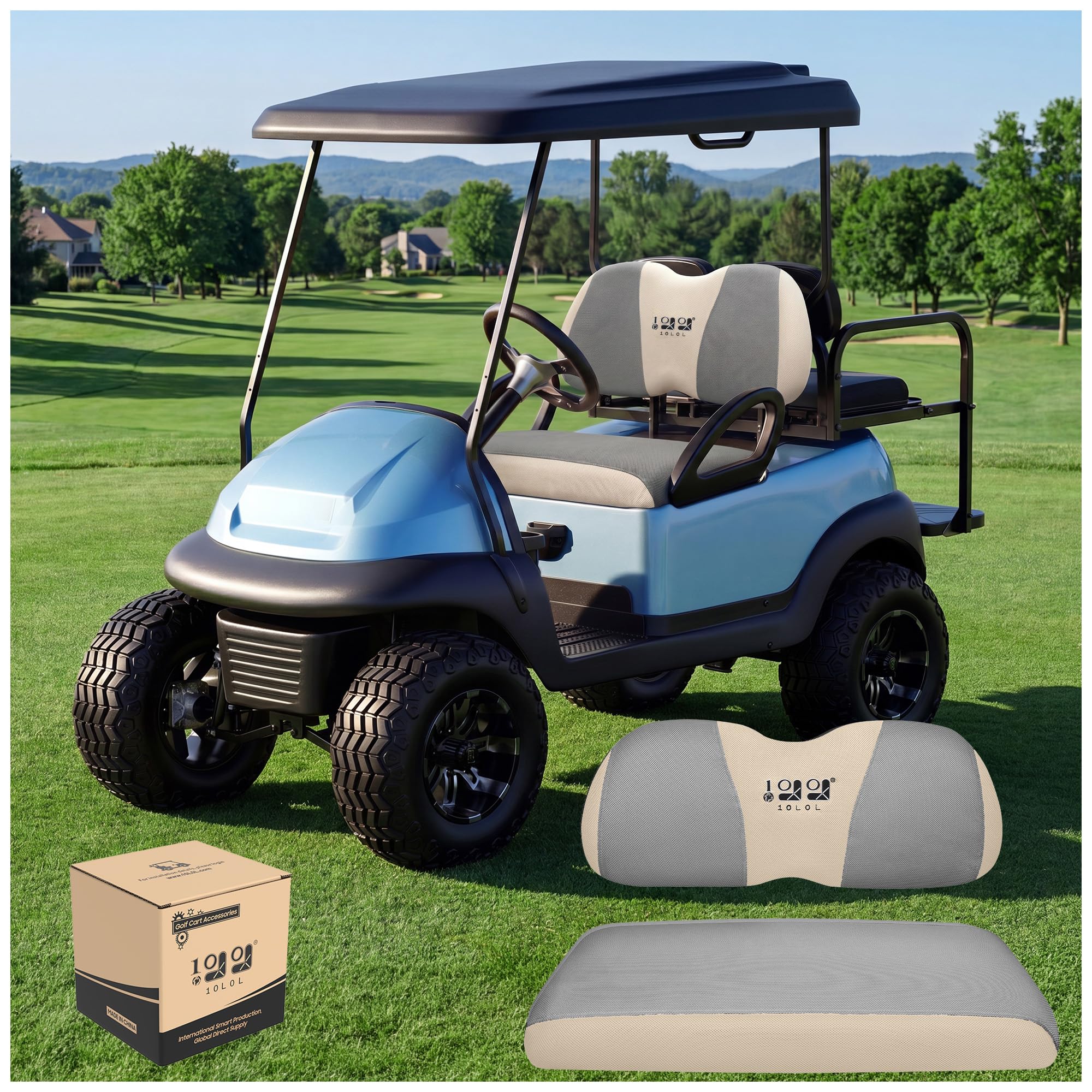 10L0L Golf Buggy Seat Cover, Breathable and Scratch Resistant Durable Golf Cart Seat Cover, Washable and Soft Golf Buggy Seat Protector for Yamaha Club Car Precedent