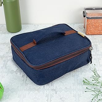 Femora High Stainless Steel, 4 Compartment Container Lunch Box for Office-College-School - (4 Pots) -Grey-With Bag