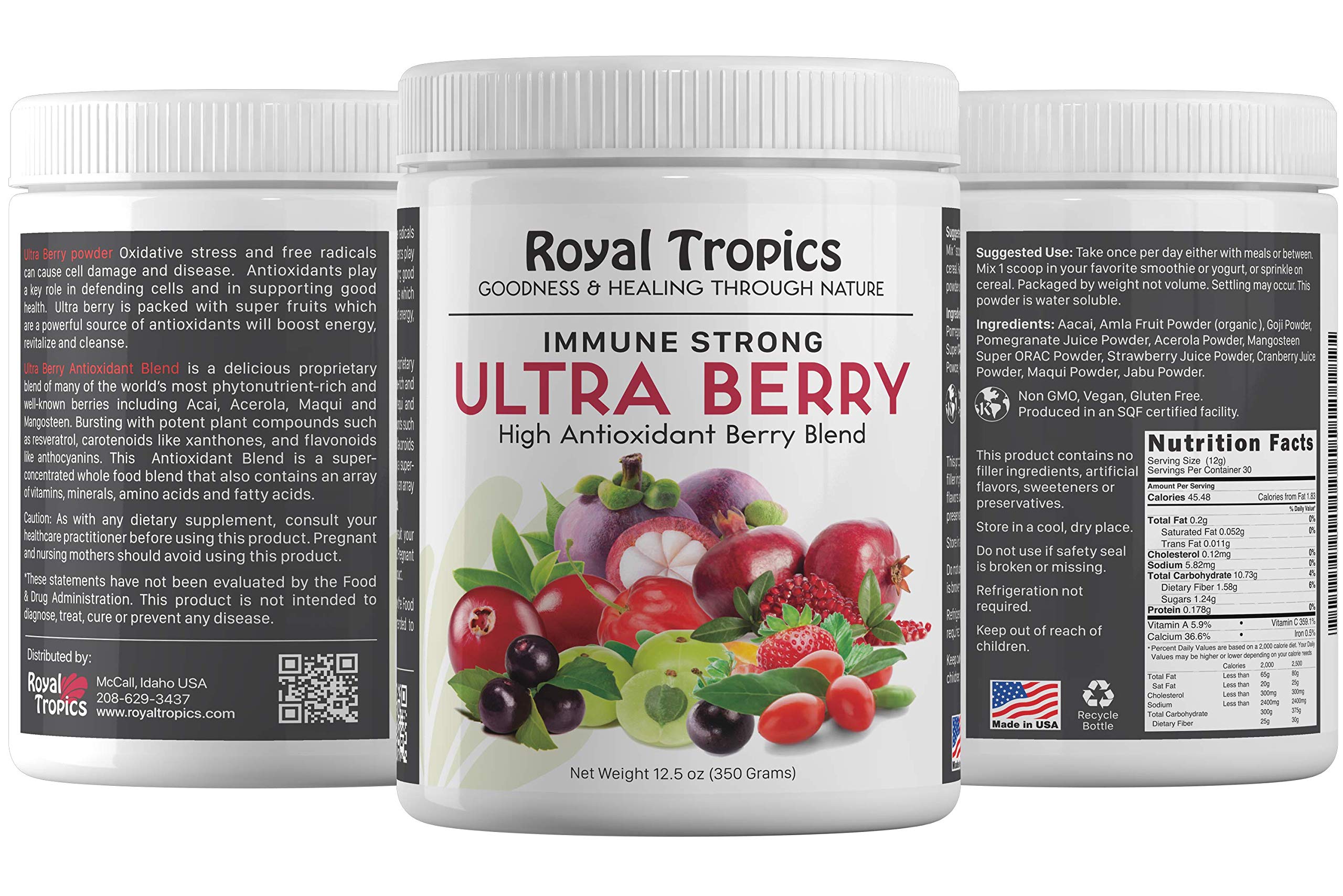 Ultra Berry a Proprietary Blend antioxidant with Acai Acerola Maqui