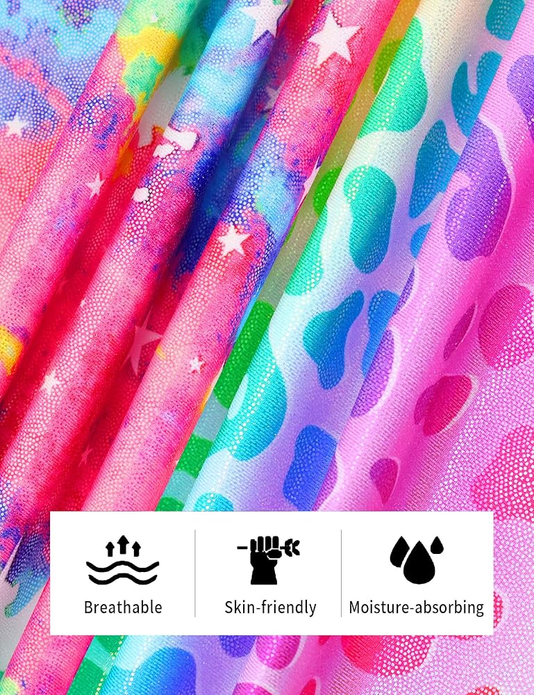 GYRATEDREAM Gymnastics Leotards For Girls Sparkly One-Piece Pro Kids Unitard Biketards With Shorts 3 14 Years