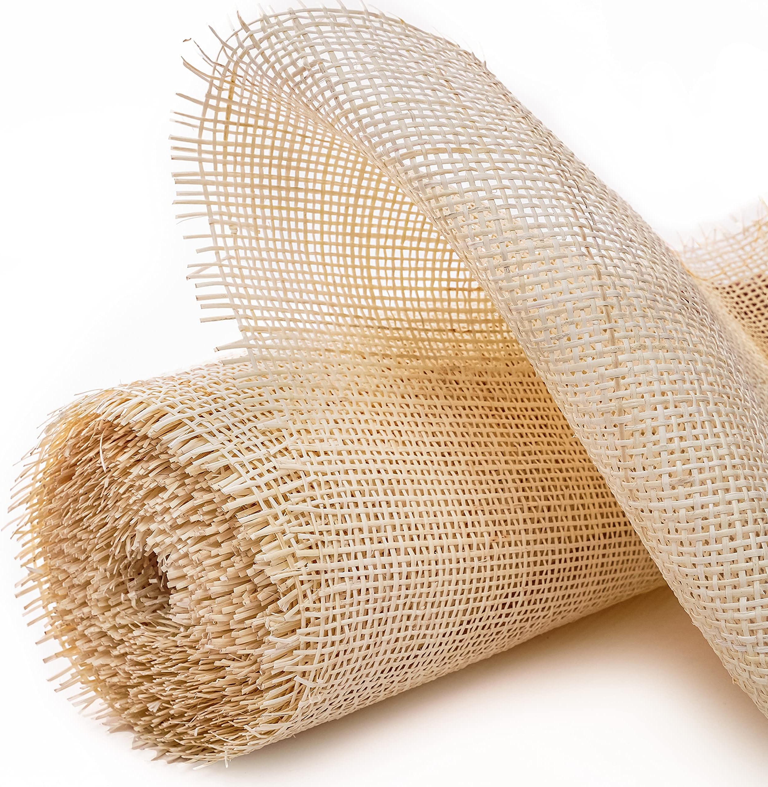 24" Width Square Rattan Cane Webbing Roll 9 Feet Fine Radio Net Mesh Pre Woven Open for Caning Projects Rattan Fabric Furniture Woven Rattan Sheet Crafts Chair Caning Supplies Wicker (9 Feet)