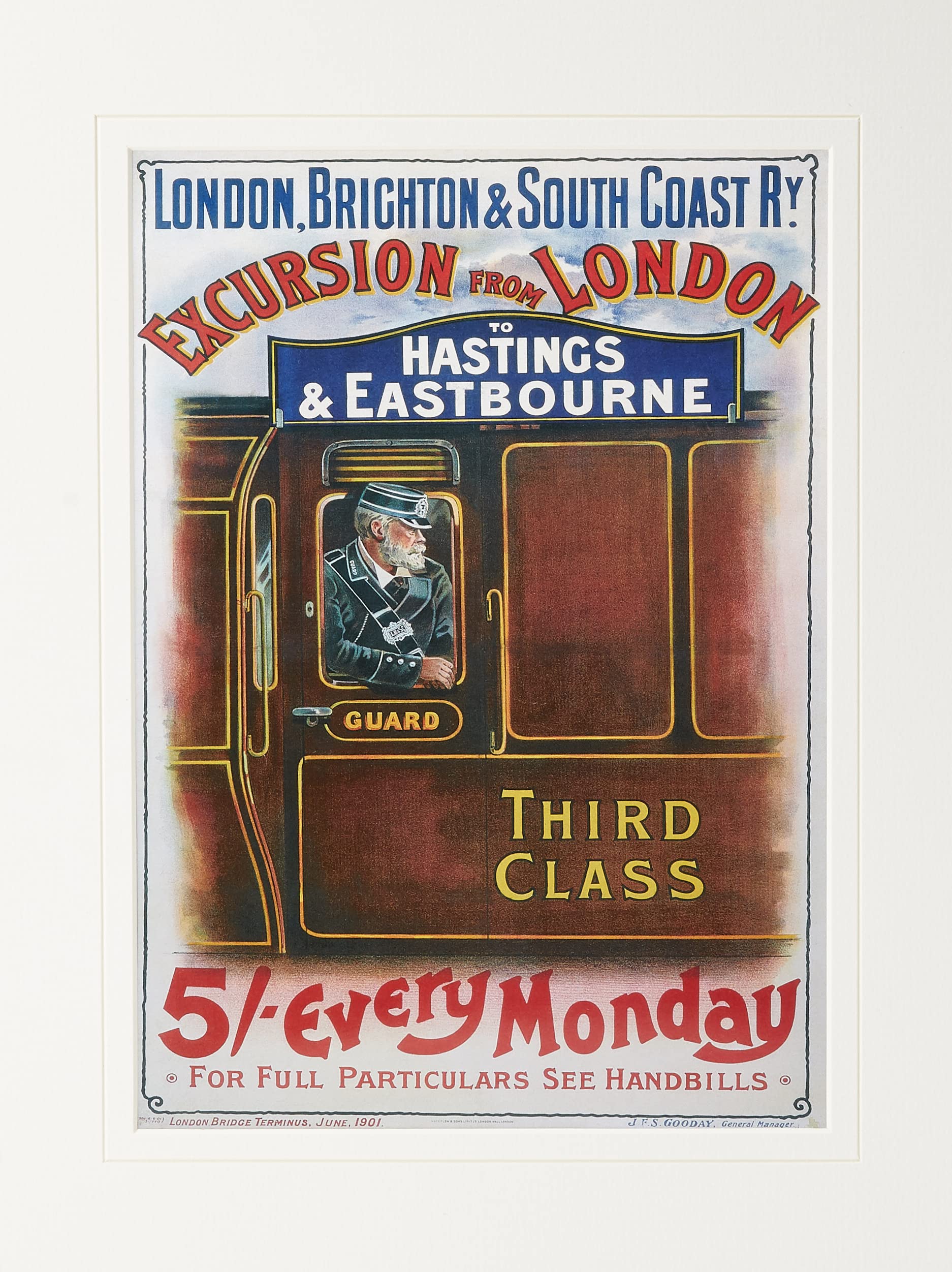 Pyramid International London Brighton Mounted Print Memorabilia, Multi-Colour, 30 x 40 x 1.3 cm