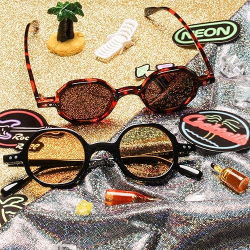 Miniatura 6 de Xpectrum Small Retro Hippie Round Sunglasses for Men Women Vintage Circle Sun Glasses
