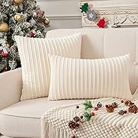 Vista 439 de UGASA - Juego de 2 fundas de almohada de terciopelo a rayas, funda decorativa para cojín con cremallera oculta para el hogar, sofá, dormitorio
