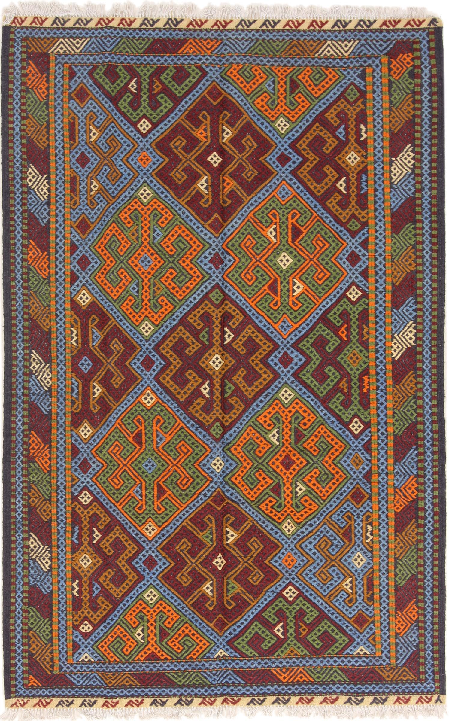 Tapis d'Orient Kilim Afghan 120x186 tapis laine fait main bohème