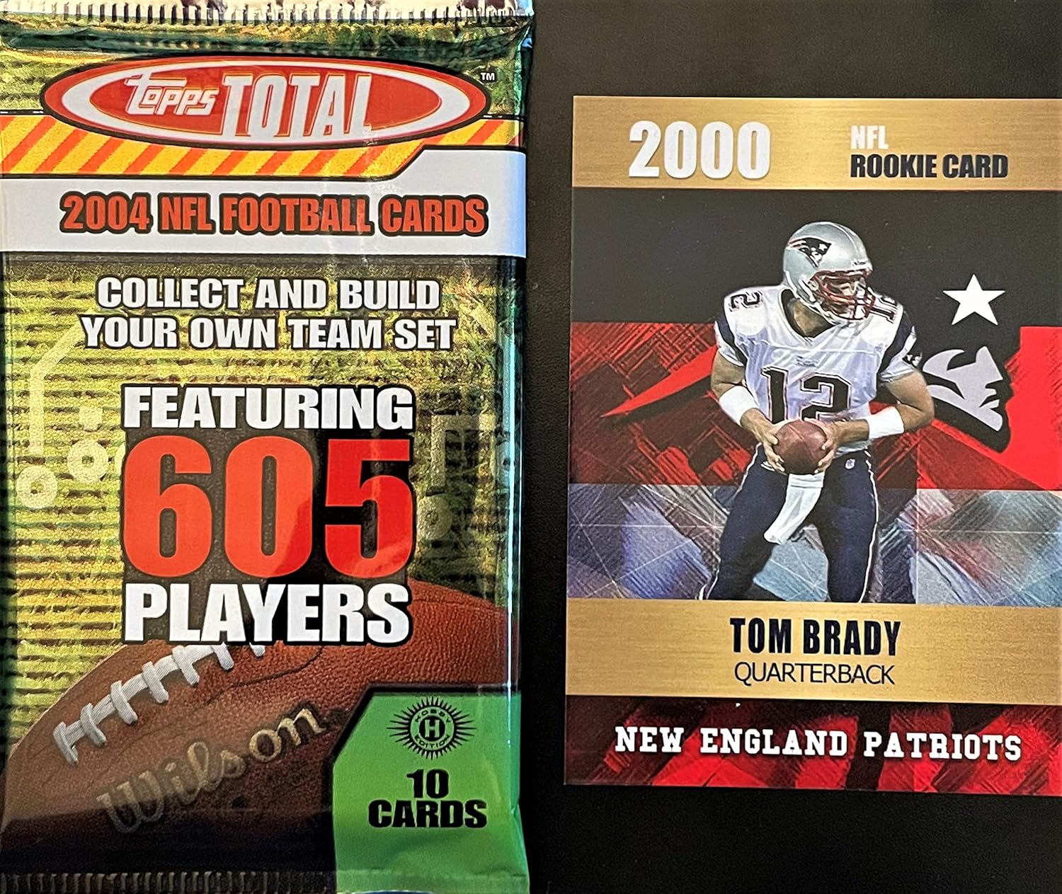 Amazon.com: 2004 TOPPS Total Authentic Factory SEALED FOOTBALL Card HOBBY  PACK - Chance for Ben Roethlisberger, Larry Fitzgerald Rookie Cards! - Plus  Novelty Tom Brady Card Shown! : Collectibles & Fine Art