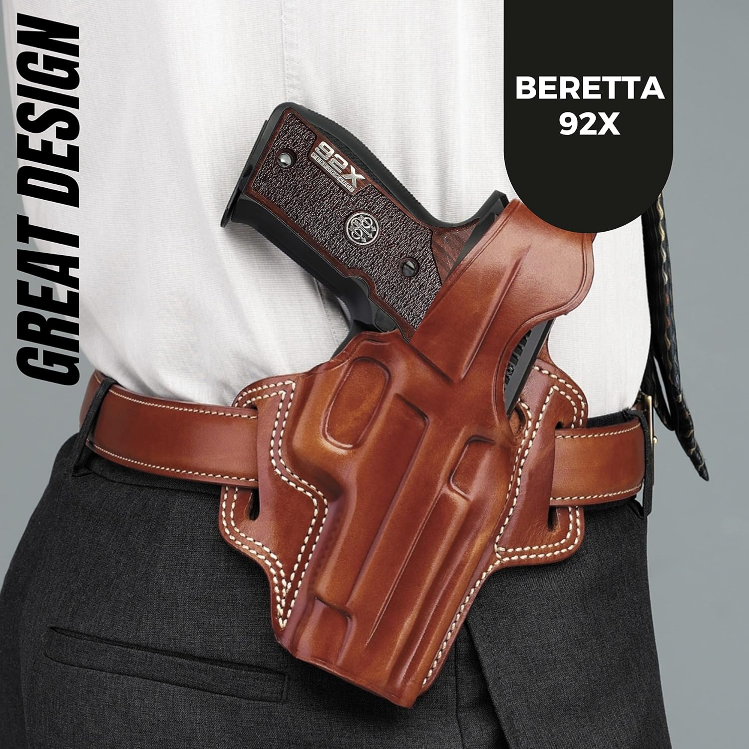 Tactical Makgrips Compatible with Be 92 X Performance Grip Replacement Grips Natural Wood Grip 3D Texture Carving Perfect for Your Holster Weapon Speed and Accuracy and Design 92 X