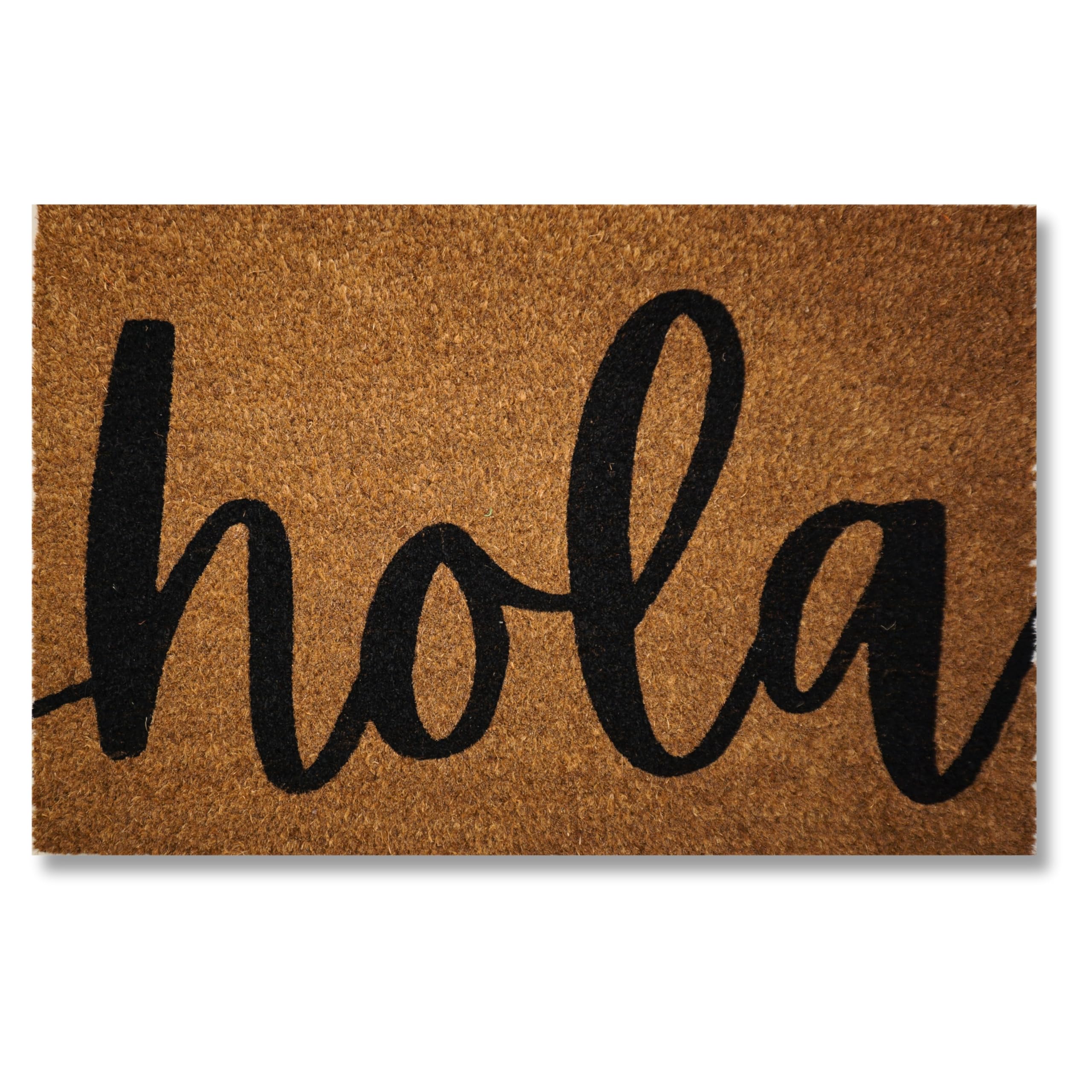 koko doormats Felpudo Entrada casa Originales - Felpudo Exterior Hola - Felpudos Originales y Divertidos - Felpudo Coco y Base de PVC - Alfombra Entrada casa - 60x40x1.50 cm.