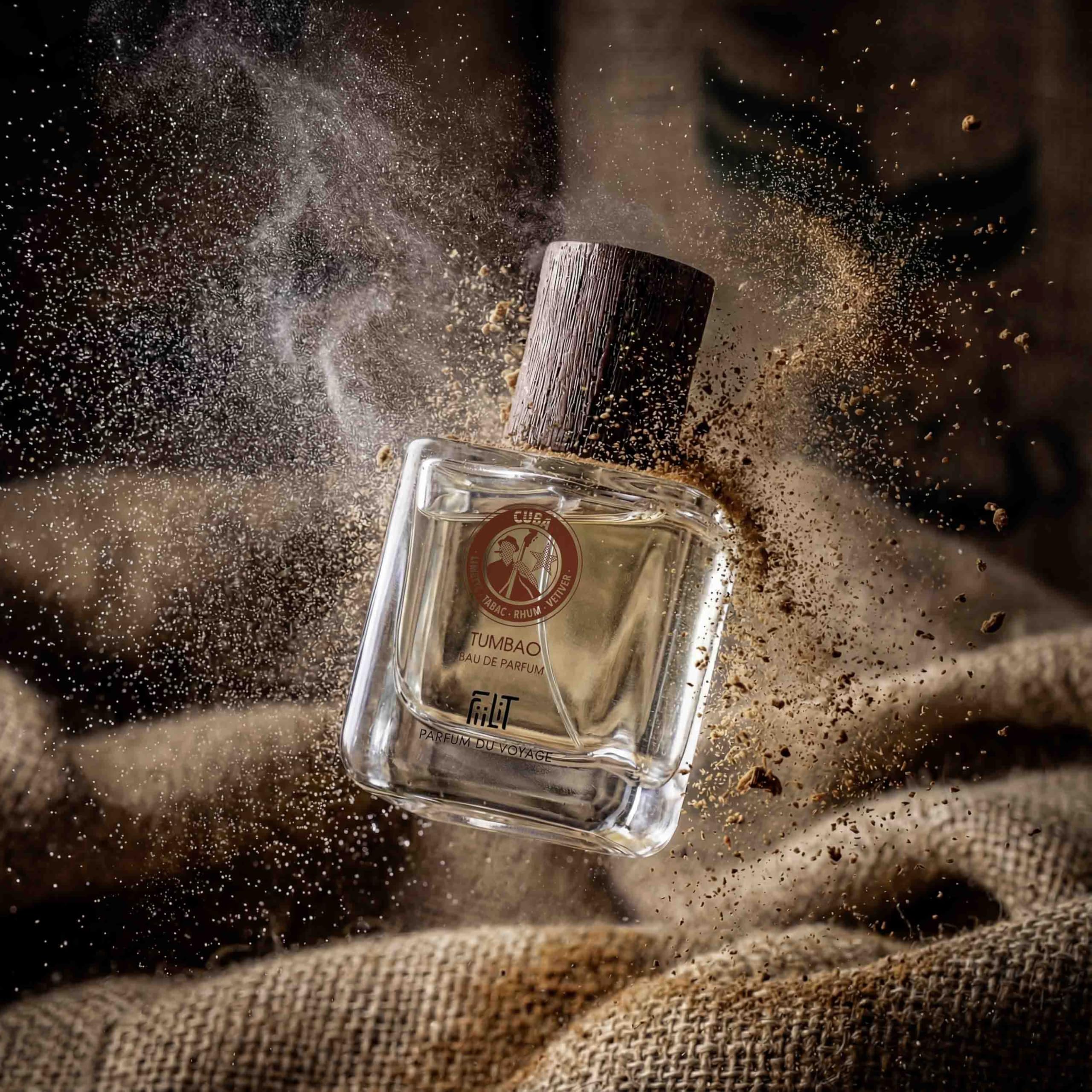 TUMBAO CUBA naturalna woda perfumowana 50 mL - FiiLiT perfumy podróżne - mieszane - Dla kobiet i mężczyzn - Spray wielokrotnego ładowania - Cytryna zielony tytoń Piripiri Vetiver - Pikantne drewno