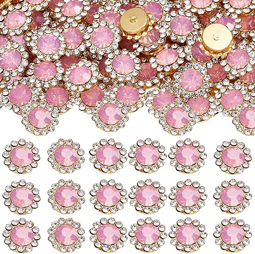 Miniatura 10 de 160 diamantes de imitación para coser de 0.472 pulgadas, base de metal, diamantes de imitación para coser en ropa, zapatos, aretes, cinturón