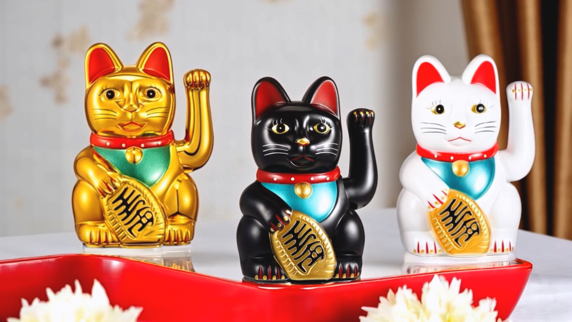 Amazon.com: Chunful 6 Inch Lucky Cat Waving Arm Maneki Neko Lucky