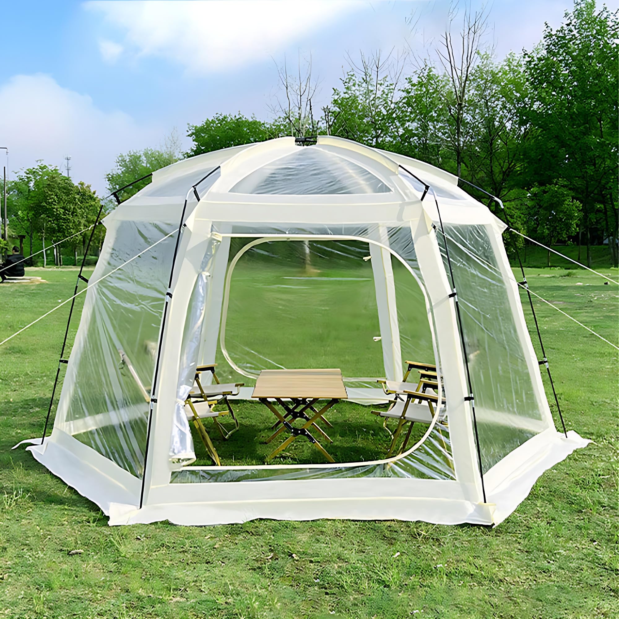 Tente pop-up de jardin pour soirées de 4 à 7 personnes sous les étoiles