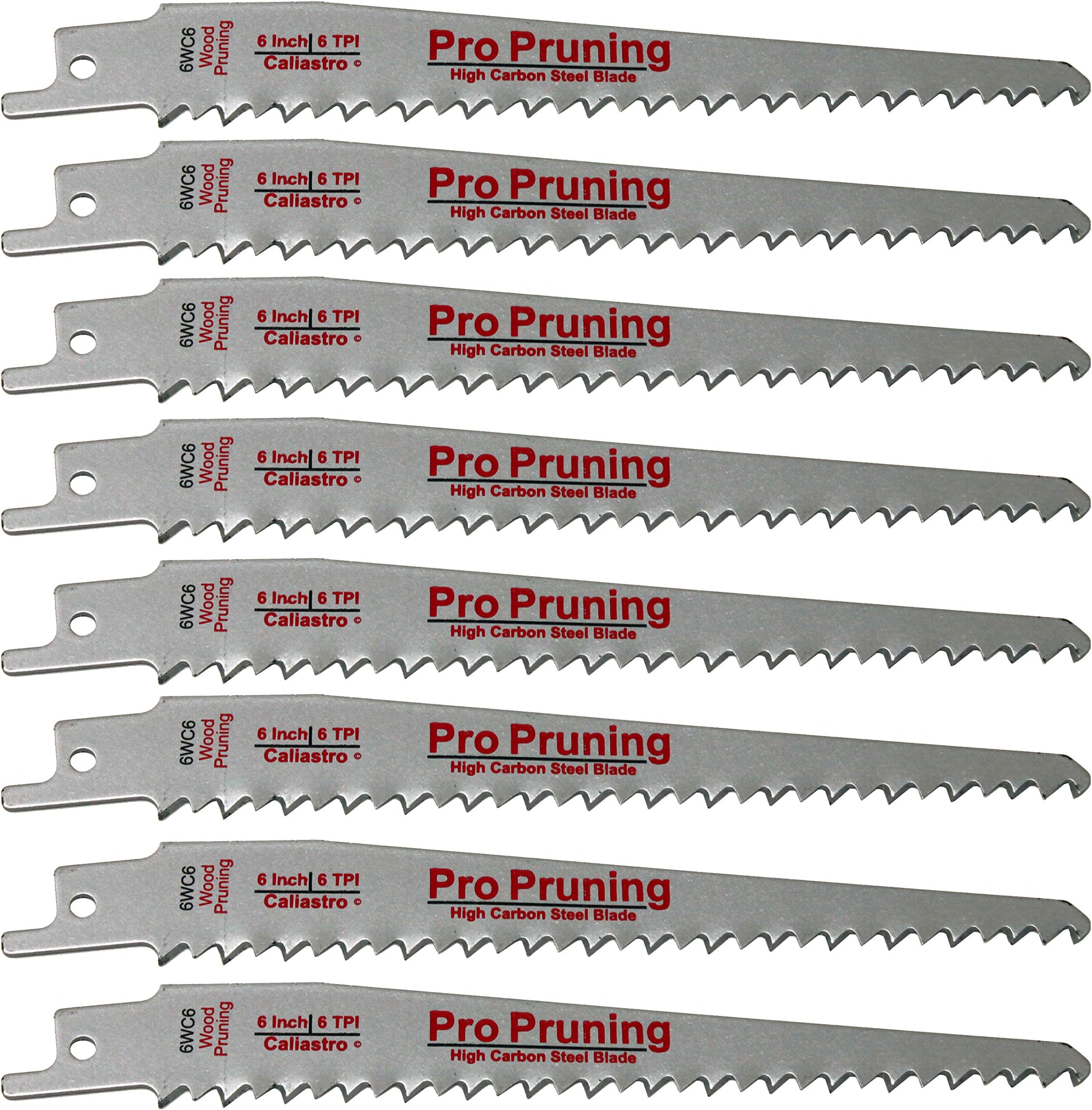 6-Inch Wood Cutting & Pruning Saw Blades for Reciprocating/Sawzall Saws - 8 Pack