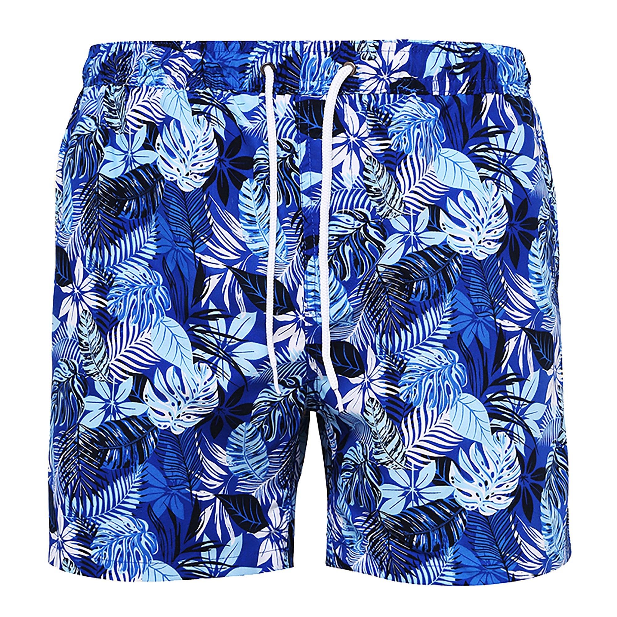 Brave Soul Mens Rocco Microfibre Printed Swimming Shorts (S) (Blue Print)
