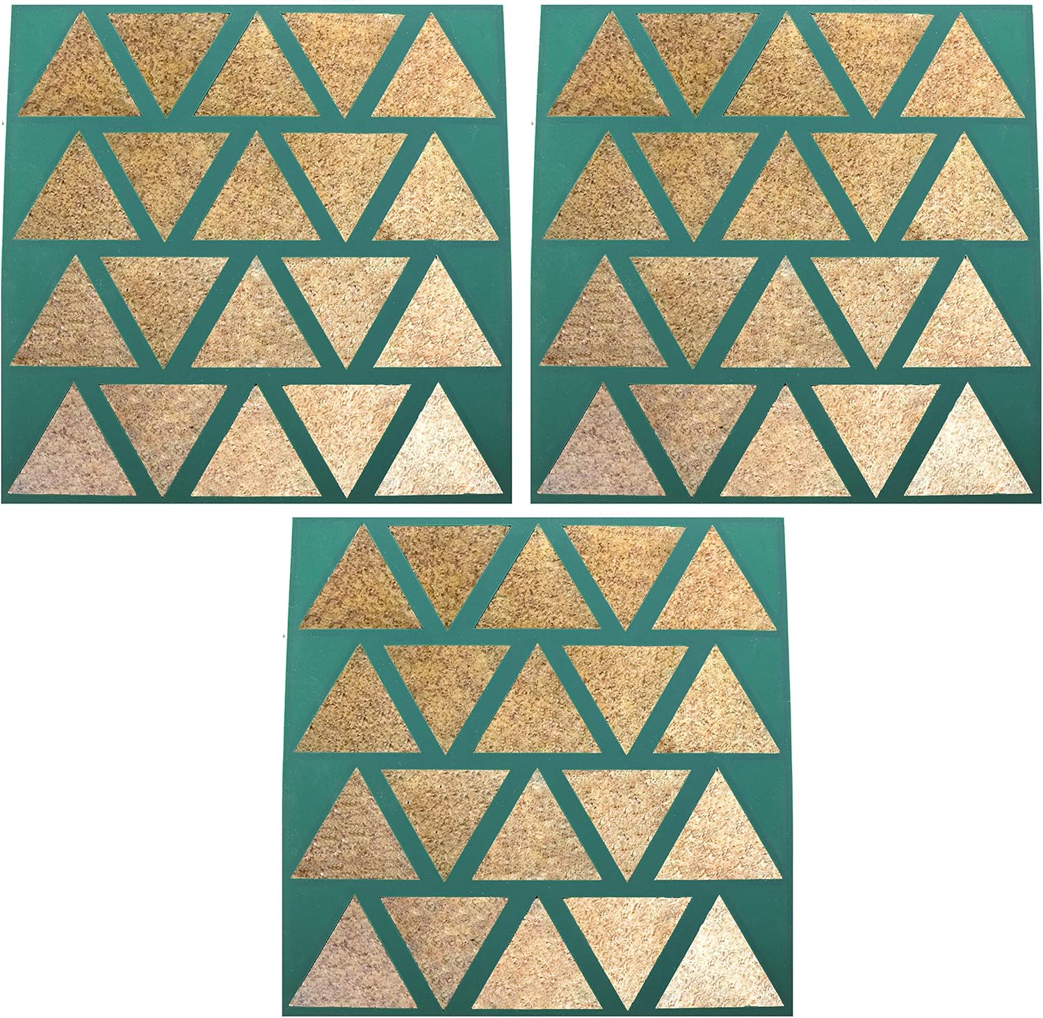 Set of 3 - Dehydrator Triangle Chip Mold Shape Silicone Sheet Mat for Excalibur Dehydrating 14" x 14" Raw Tortilla Cracker Cookie Drying Bright Kitchen Brand