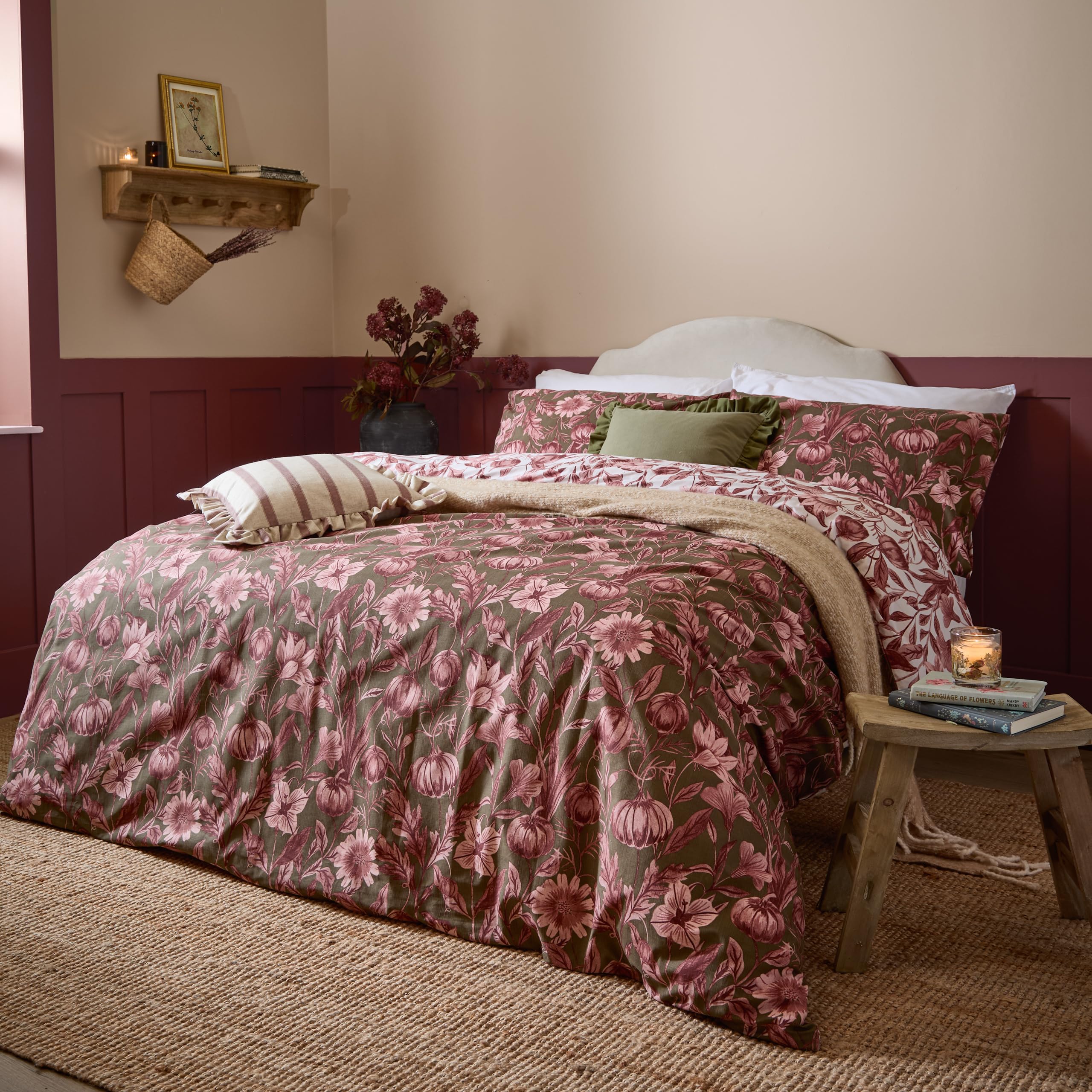 furn. Wylder Autumn Garden Duvet Cover Set (Rose - King)