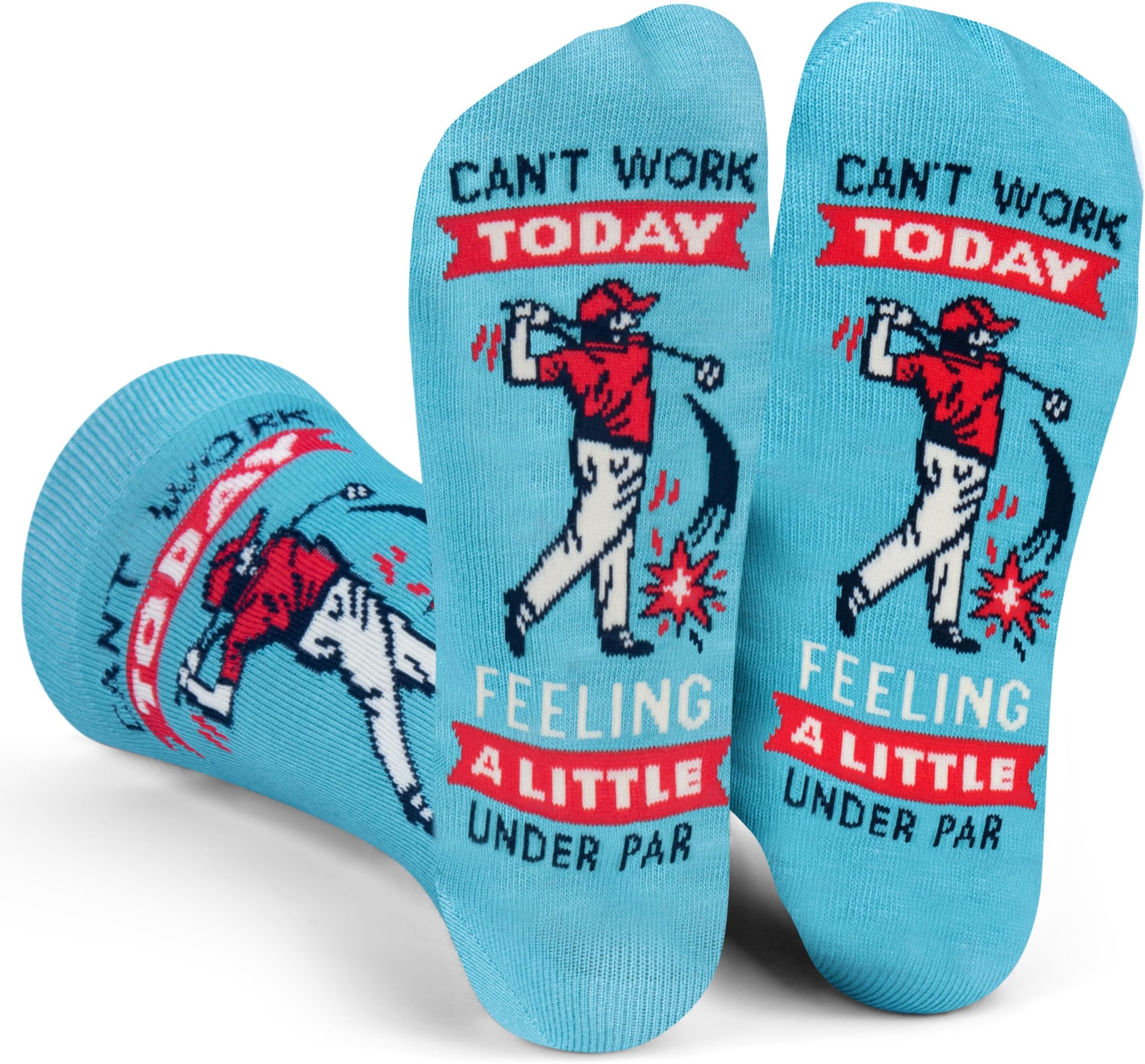 Funny Golf Socks - Fun gift for golfers - Unisex one size fits most - Great for birthdays or stocking stuffers