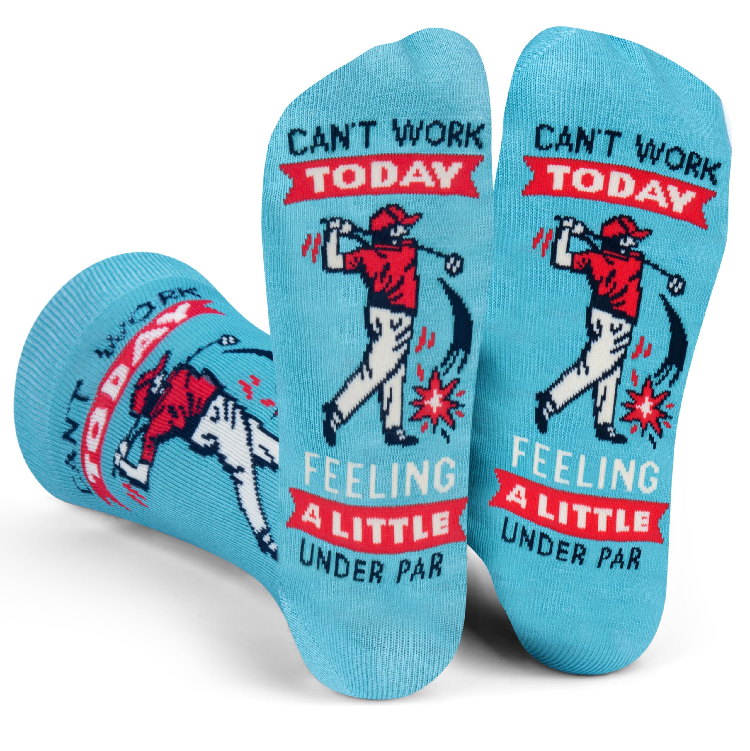 Funny Golf Socks - Fun gift for golfers - Unisex one size fits most - Great for birthdays or stocking stuffers