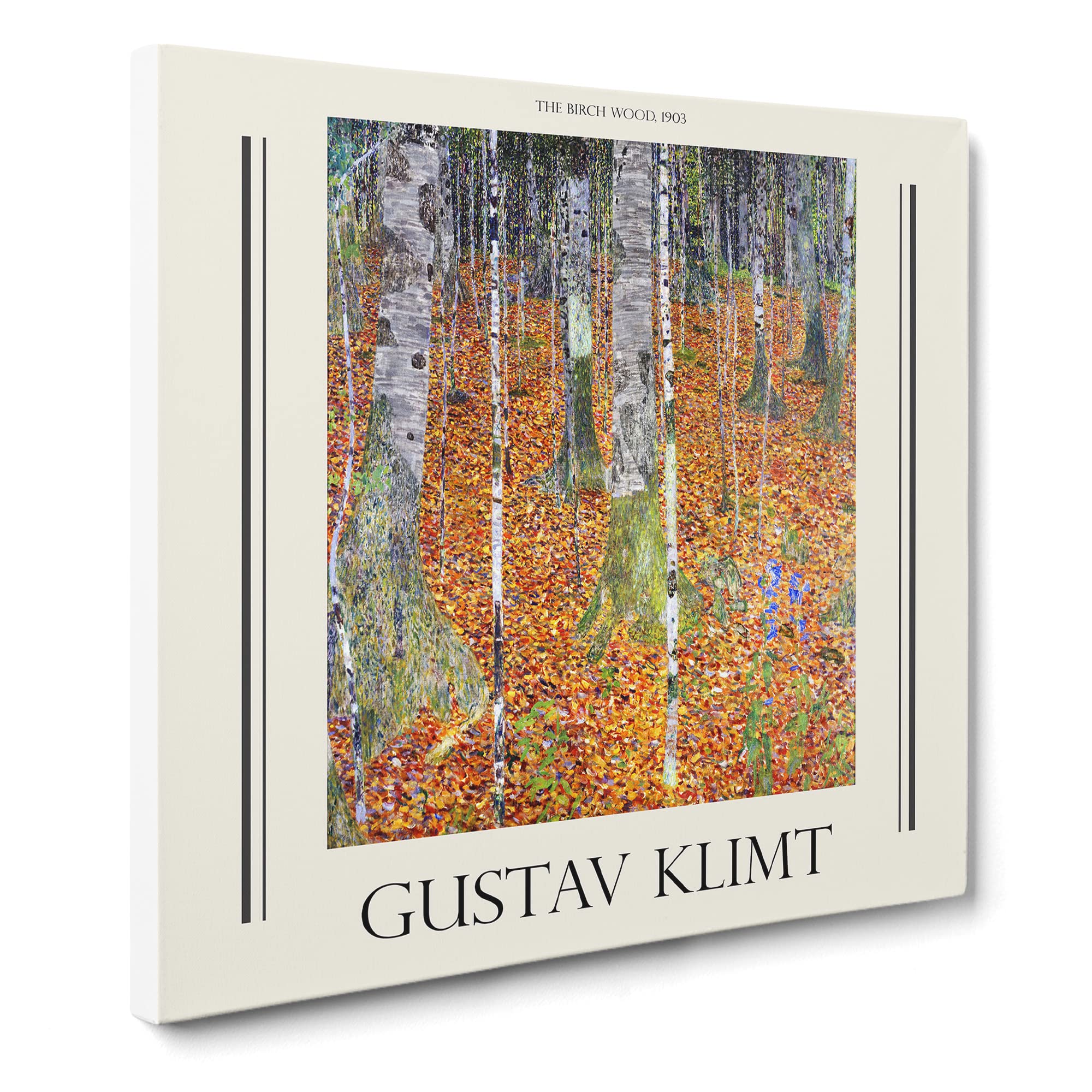 Birch Forest By Gustav Klimt Canvas Print, Mixed, 35L x 35W cm