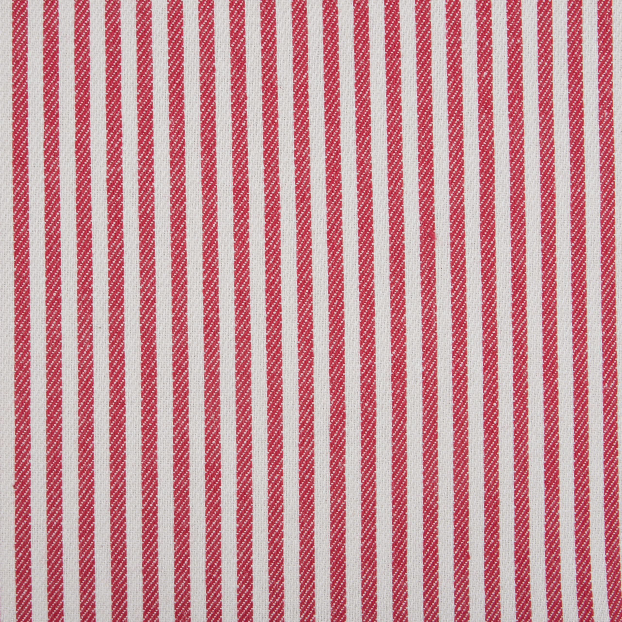 Beliani Dekokissen 2er Set Baumwolle rot/weiß gestreift 45x45 cm mit Knöpfen Aalita