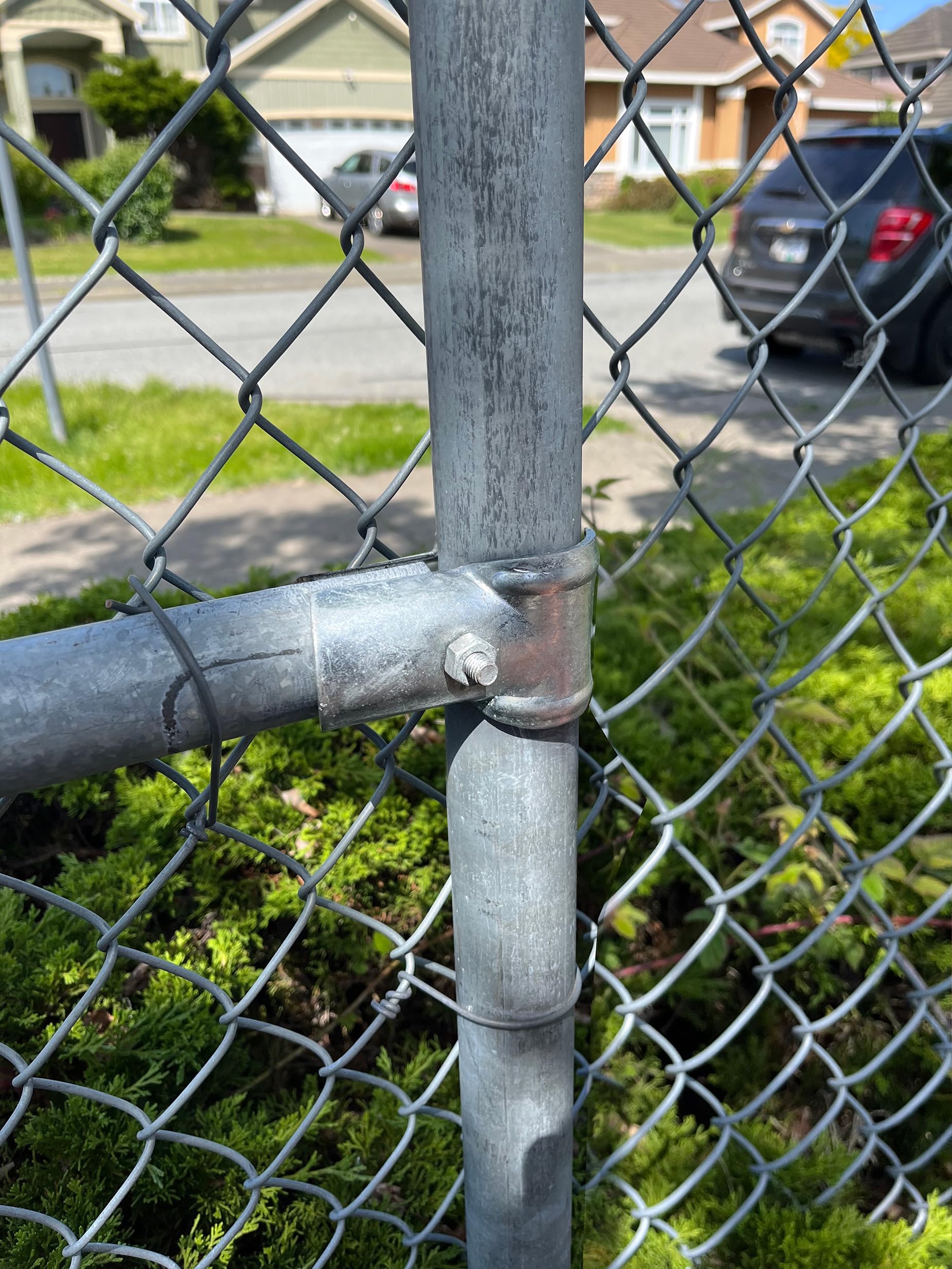 End Rail T Clamps, Chainlink Fence Parts, Galvanized Fence Parts With  Galvanized Steel. T Link Post