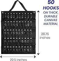 Vista 2 de Rollable Key Case, Roll Up Key Organizer, Roll Up Key Case, Flexible Durable Vinyl, 50 Keys