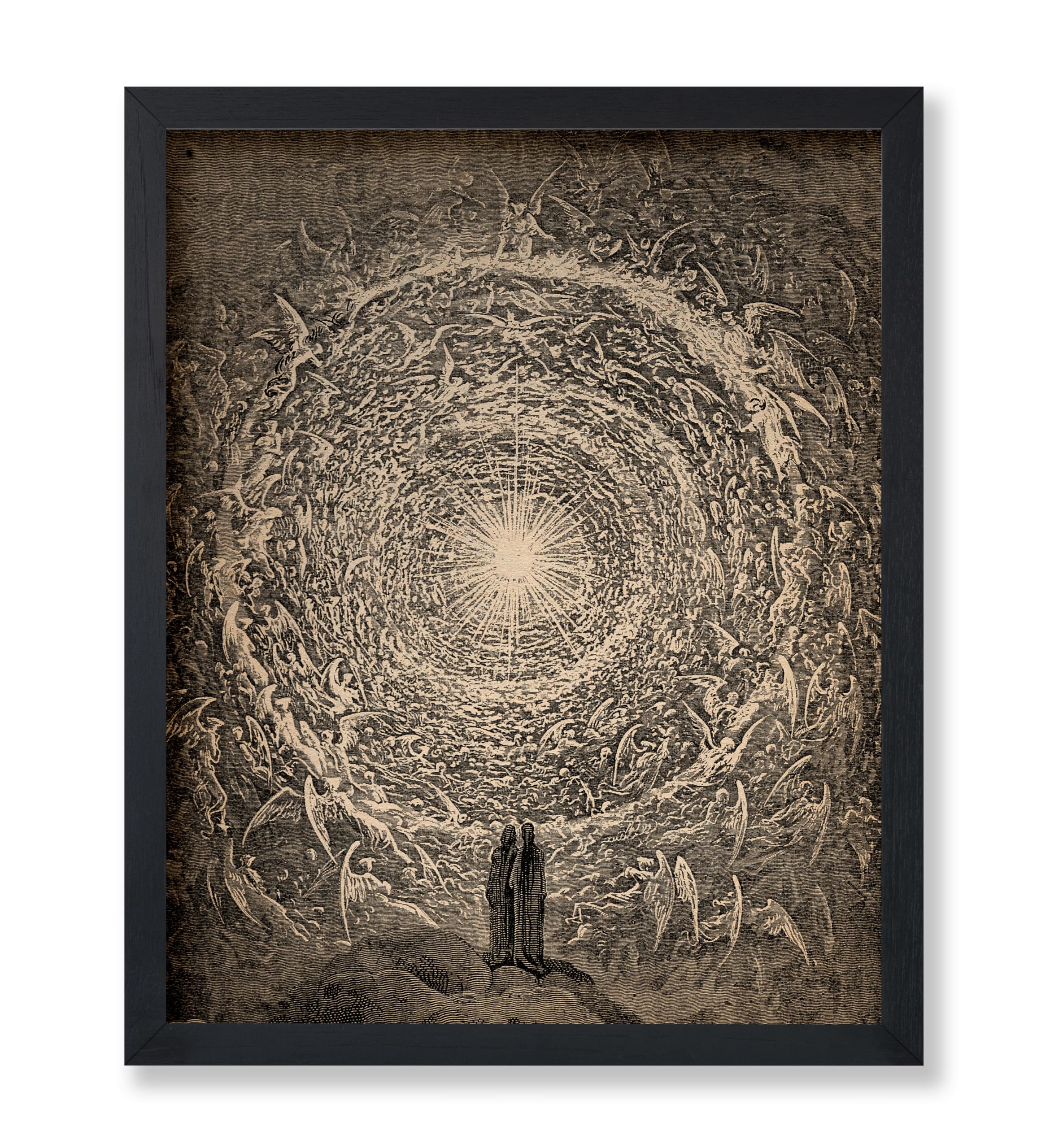 Poster Master Vintage Gustave Dore Poster - Retro Vision of The Empyrean Print - The White Rose Art - Gift for Men & Women - Great Decor for Living Room, Bedroom or Office - 8x10 UNFRAMED Wall Art