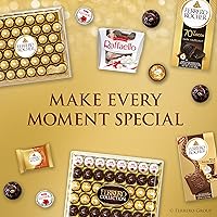 Vista 9 de Ferrero Rocher, 13 unidades, chocolate con leche gourmet de avellana, dulces envueltos individualmente para regalar en una caja en forma de conejo