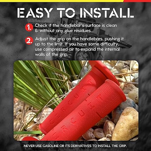 Miniatura 7 de Motorcycle Handlebar Grips - High-Performance Hand Grips Circuit IV for Current Models of Motorcycle Handlebars - Handlebar Grips with Stainless