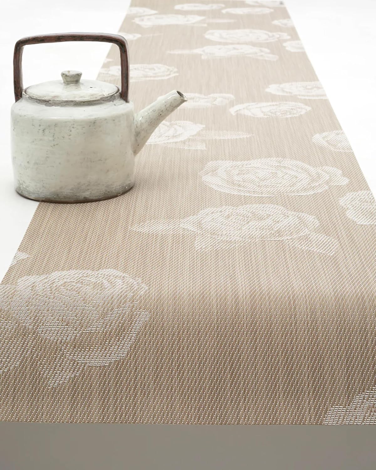 Martha by Martha Stewart | Chilewich Rosette 14”x72” Table Runner in Flax