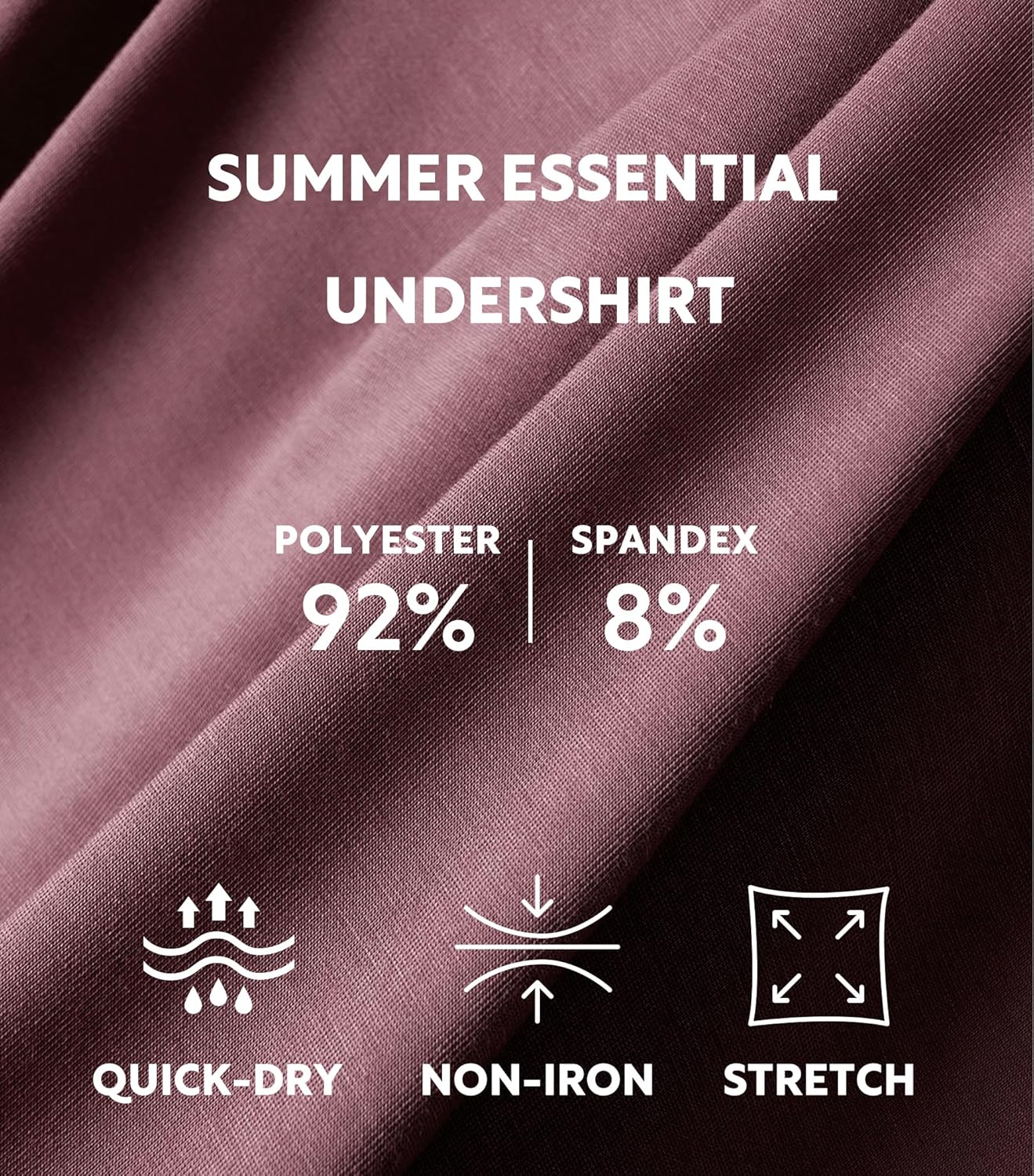 DAVID ARCHY Men's Undershirts Quickly-Dry T-Shirt, Stretch and Moisture-Wicking Crewneck/V-Neck Tees 3 Pack - Image 4