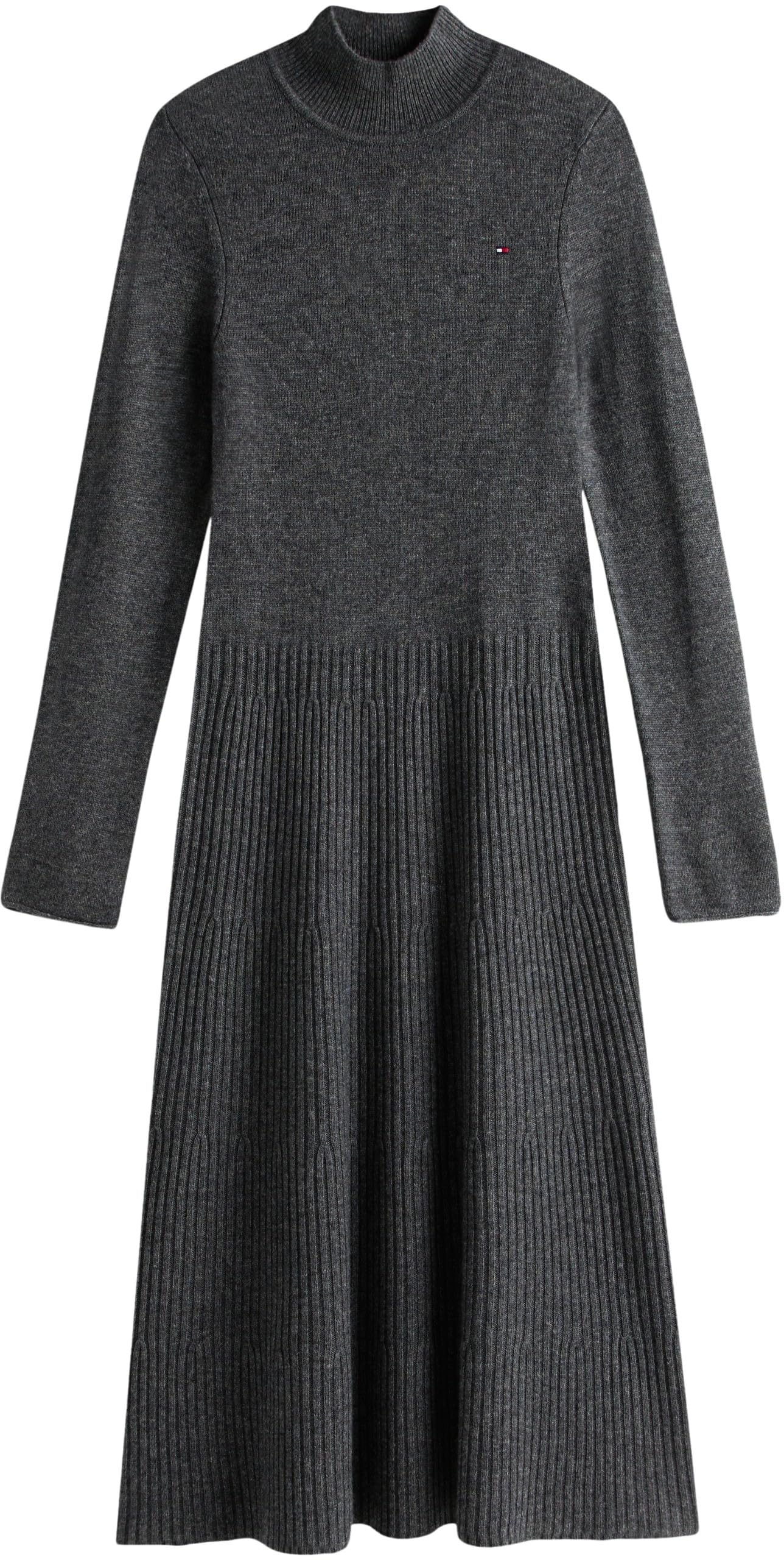 Tommy Hilfiger Soft Wool LS Mock-nk Swt Dress Ww0ww47303 Vestido Tipo suéter Mujer (Pack de 1)