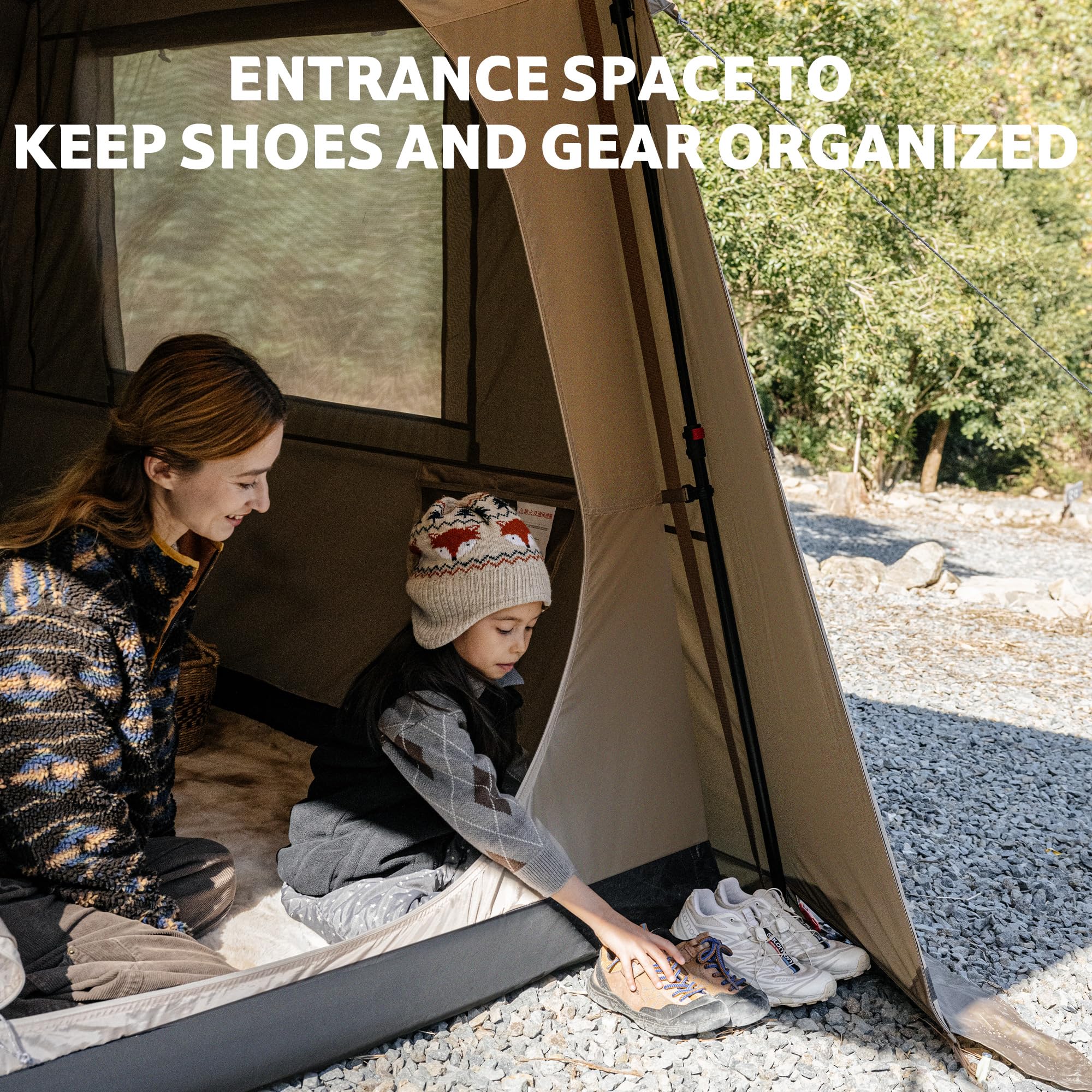 Naturehike Village Lite Tienda de campaña familiar para 4 – 8 personas, con 60 segundos, impermeable, doble capa, túnel para camping y jardín