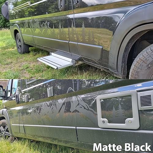 Miniatura 9 de Calcomanía de montaña y bosque para vehículo, gráficos de cordillera troquelada con pinos, juego de calcomanías naturales para automóvil, camión,