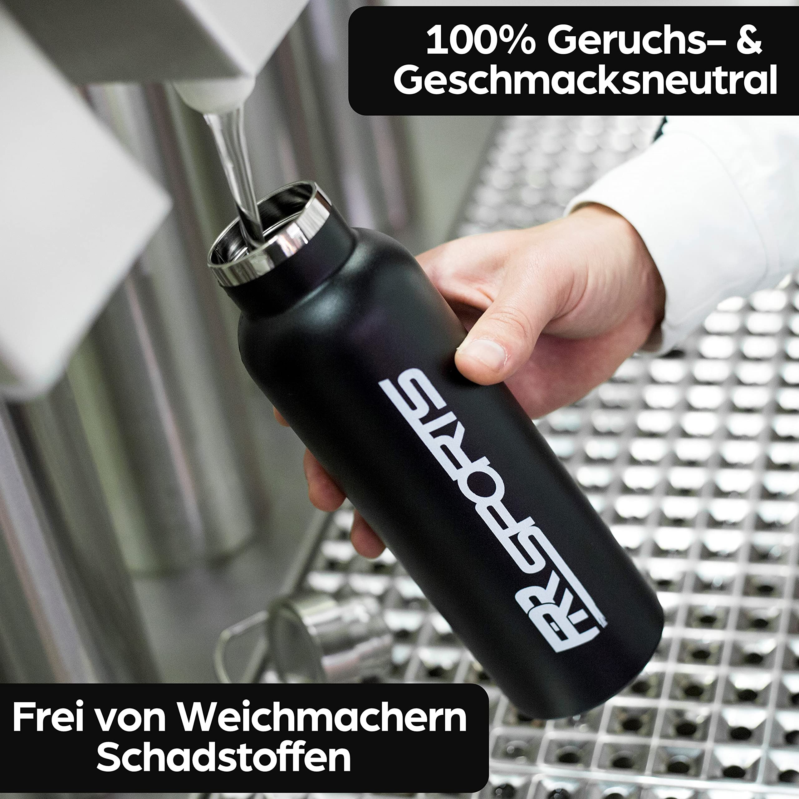 Edelstahl Sport-Trinkflasche 700 Ml – Auslaufsicher, Mit Tragegriff, Für Warmes & Kaltes Wasser (nicht Isoliert)