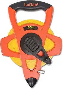 Crescent Lufkin 13mm x 50m Hi-Viz Orange Fiberglass Tape Measure - FM050CM,orange/black