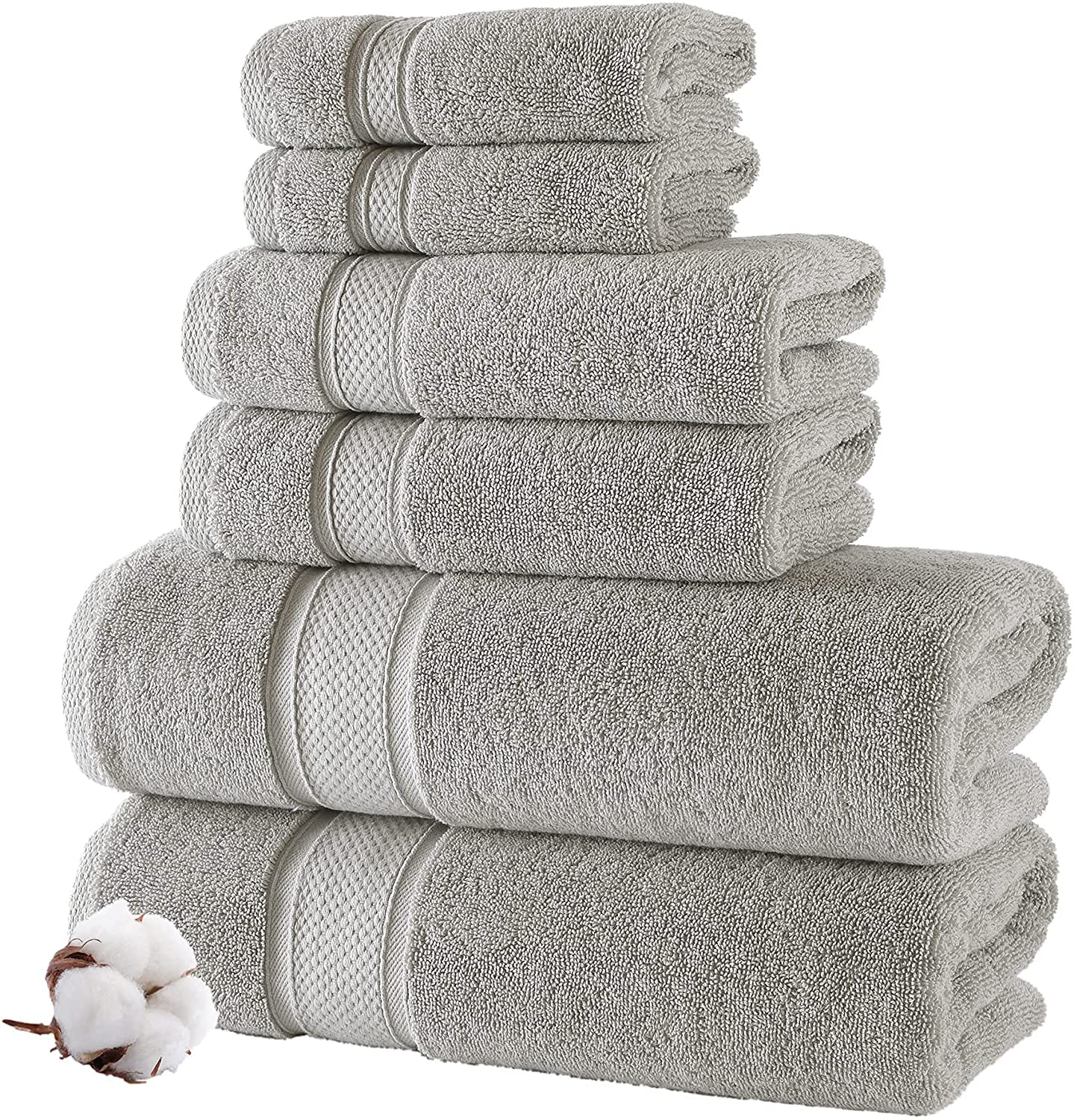 Luxury Bath Towels (800 GSM) 100% Egyptian Cotton Face Hand Bath Towel Super Jumbo Bath Sheets Quick Dry & Absorbent Multipack (Bath Sheet, Silver)