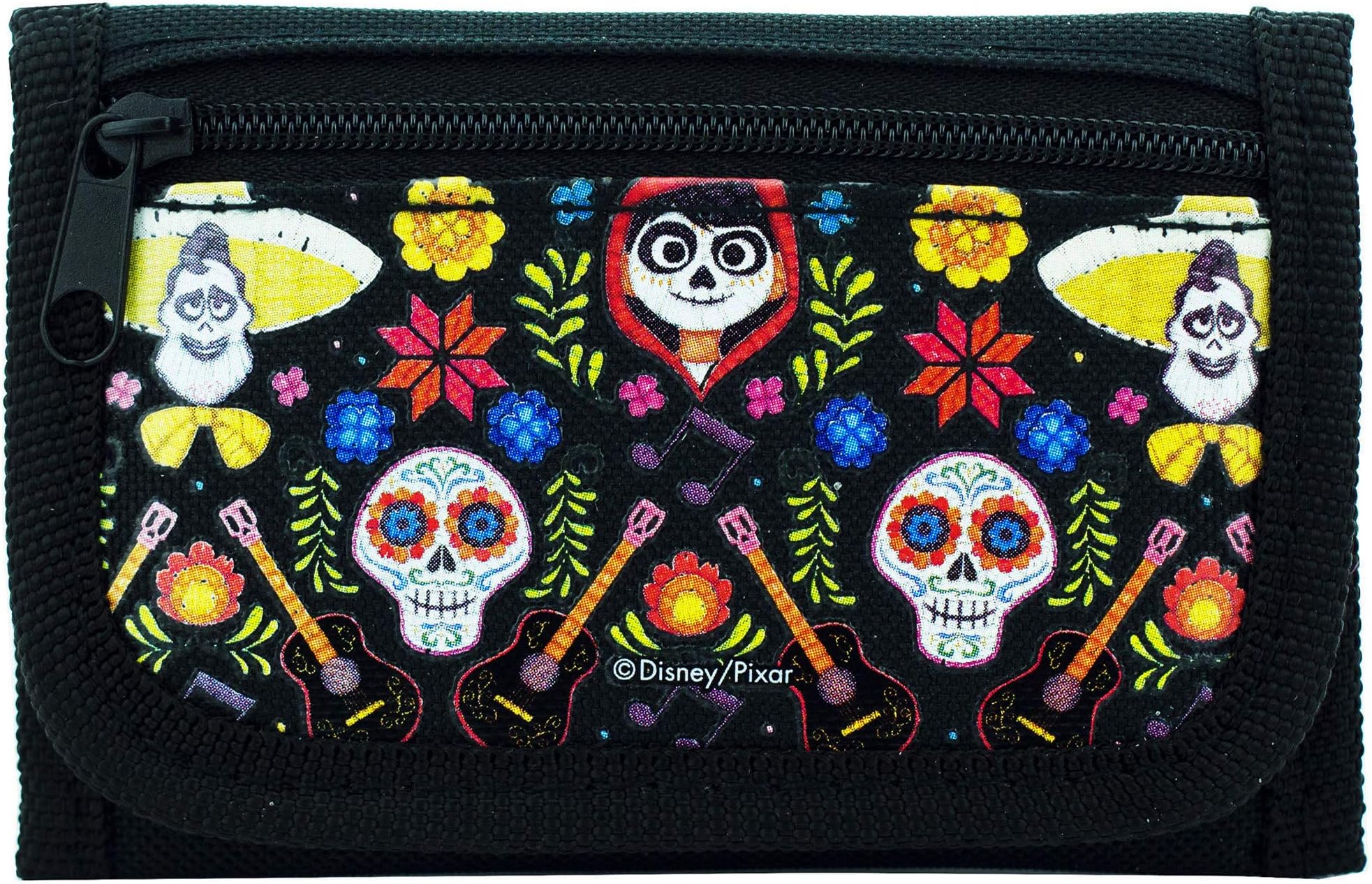 1pc Disney Movie Licensed COCO Tri-Fold Wallet for Kids Black 2