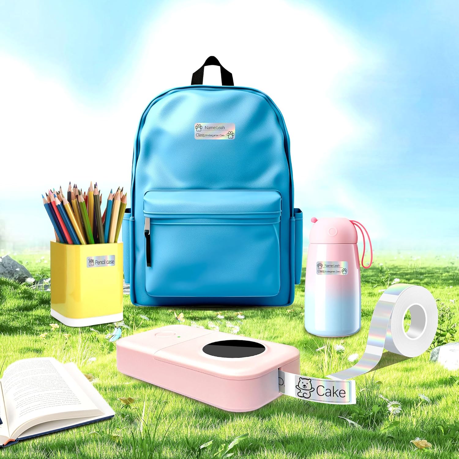 PARLAIM Label Maker Tape, Adhesive Holographic Silver Label Paper 0.55"X1.57" (14 X 40mm) 160Labels/Roll, Compatible for D30 Label Printer, Thermal Paper for for Home Office Small Business - Image 6