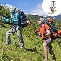 Vista 5 de Linterna de gas, linterna de gas de metal compacta para acampar con vidrio resistente al calor, lámpara de vela portátil para acampar y senderismo