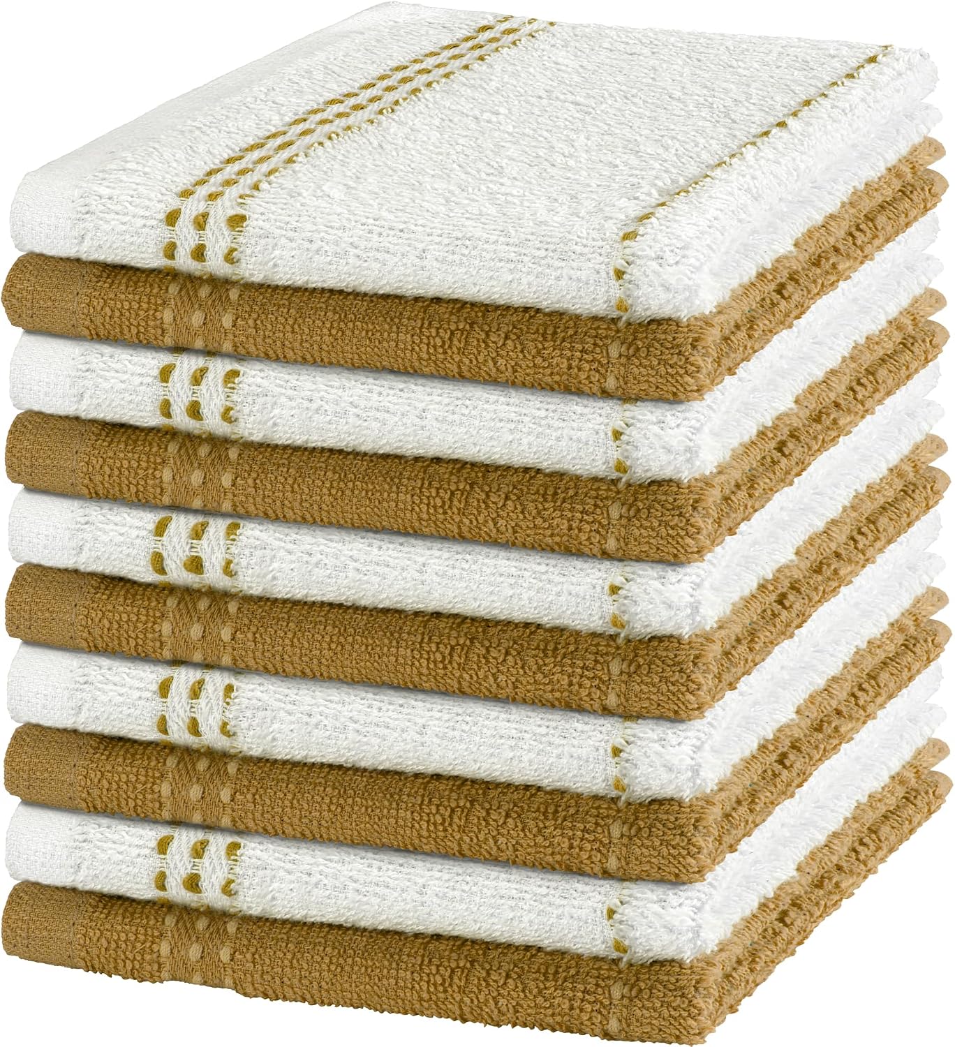 DecorRack 100% Cotton Kitchen Towels 12x12 in, Gray Set (Pack of 10) image 4
