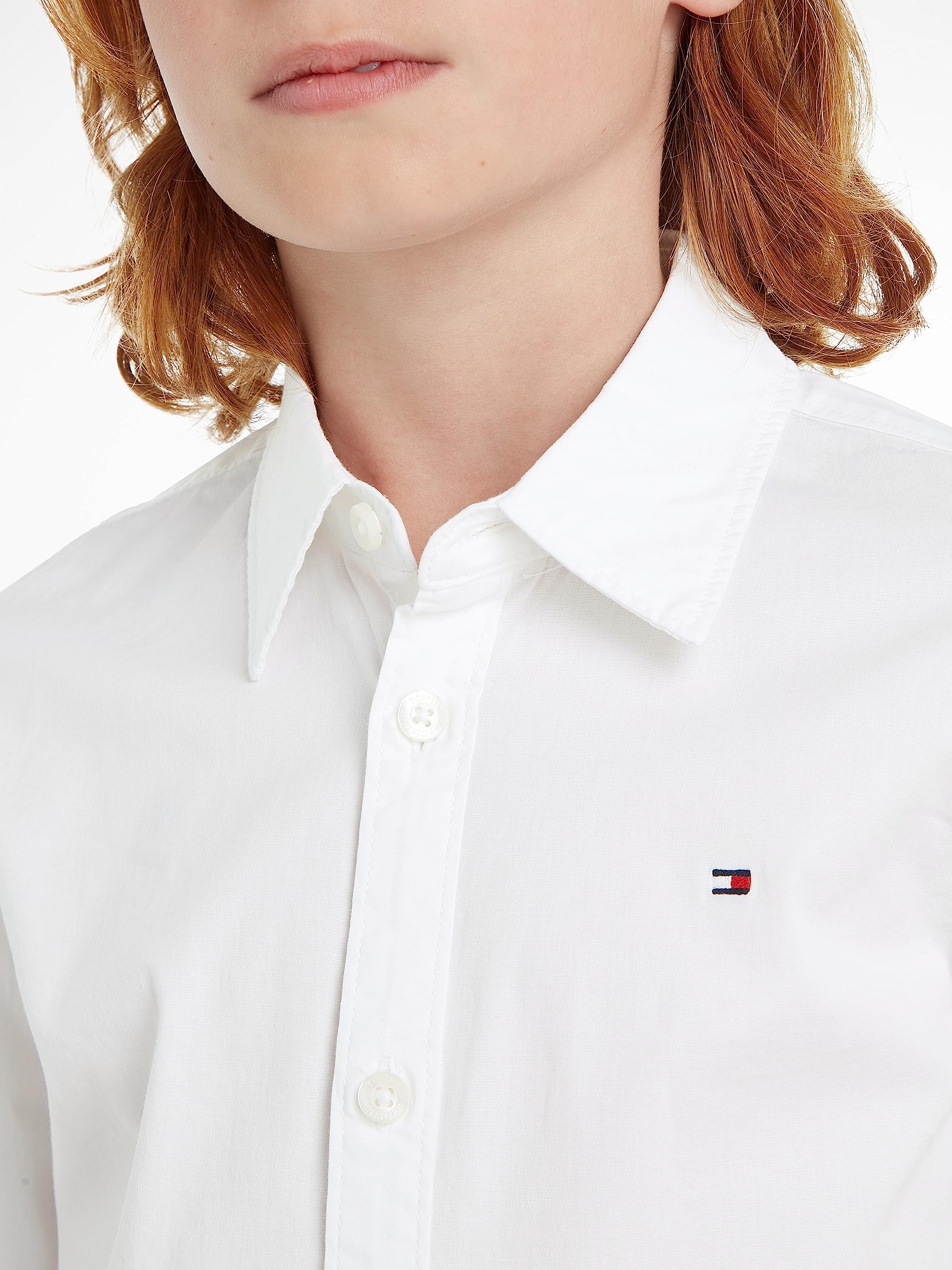 Tommy Hilfiger Camisa Chicos Oxford Tejido elástico