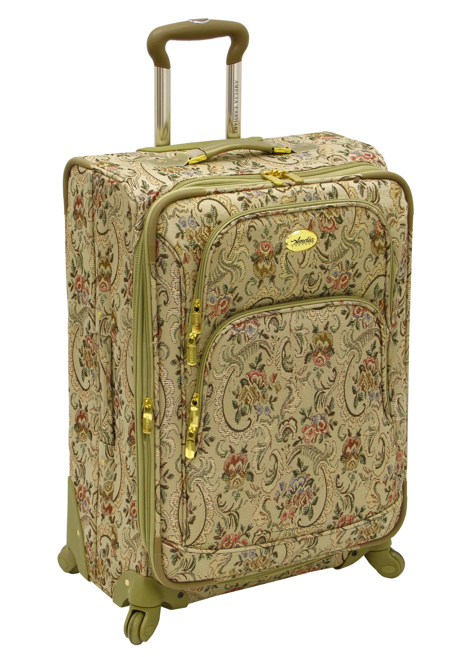 Amelia Earhart Luggage Versailles Collection Gold 24 Inch