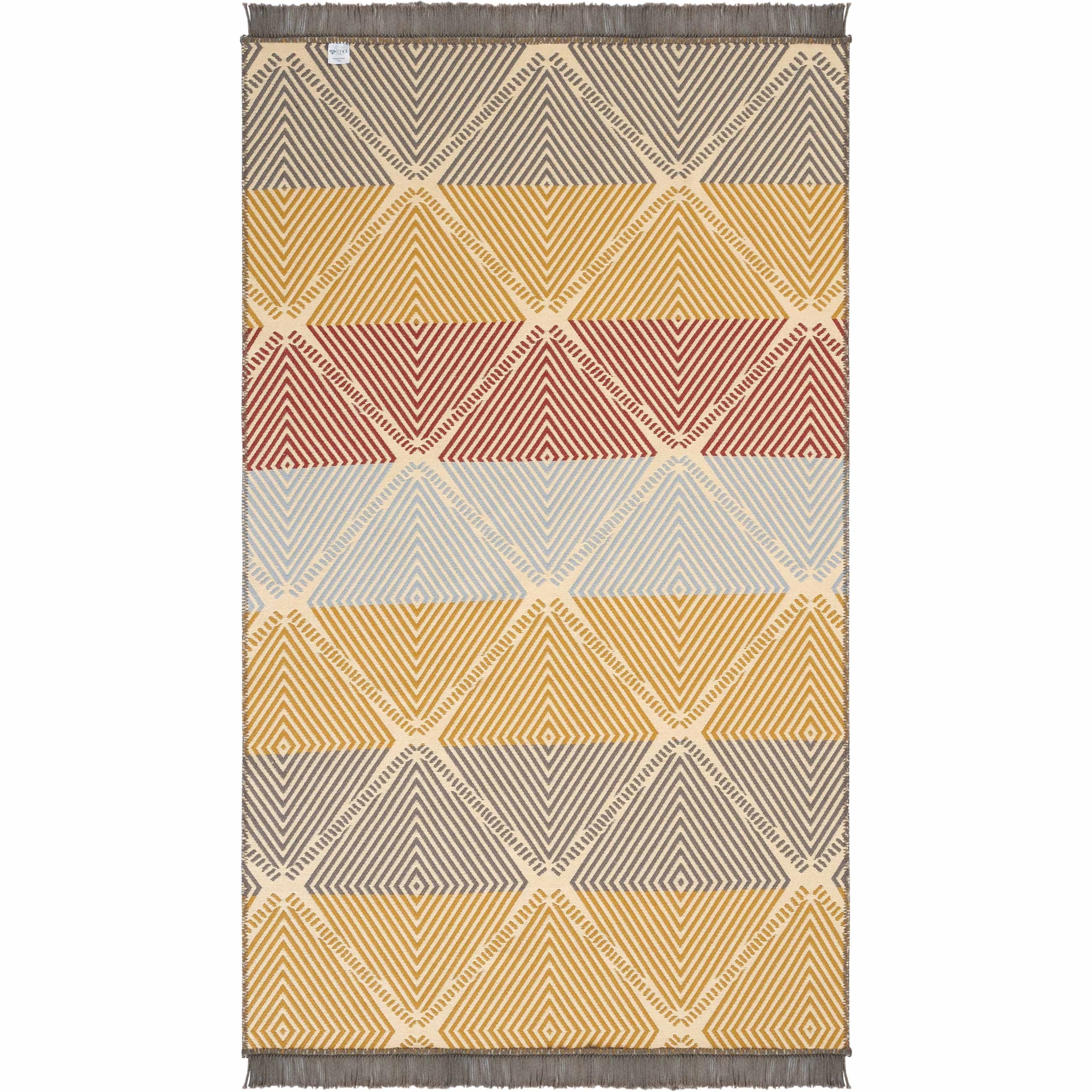Cool Halı Lovely 2412 B Renkli Kilim Makinede Yıkanabilir Çift Taraflı Akrilik İnce Banyo Balkon Mutfak Kilimi