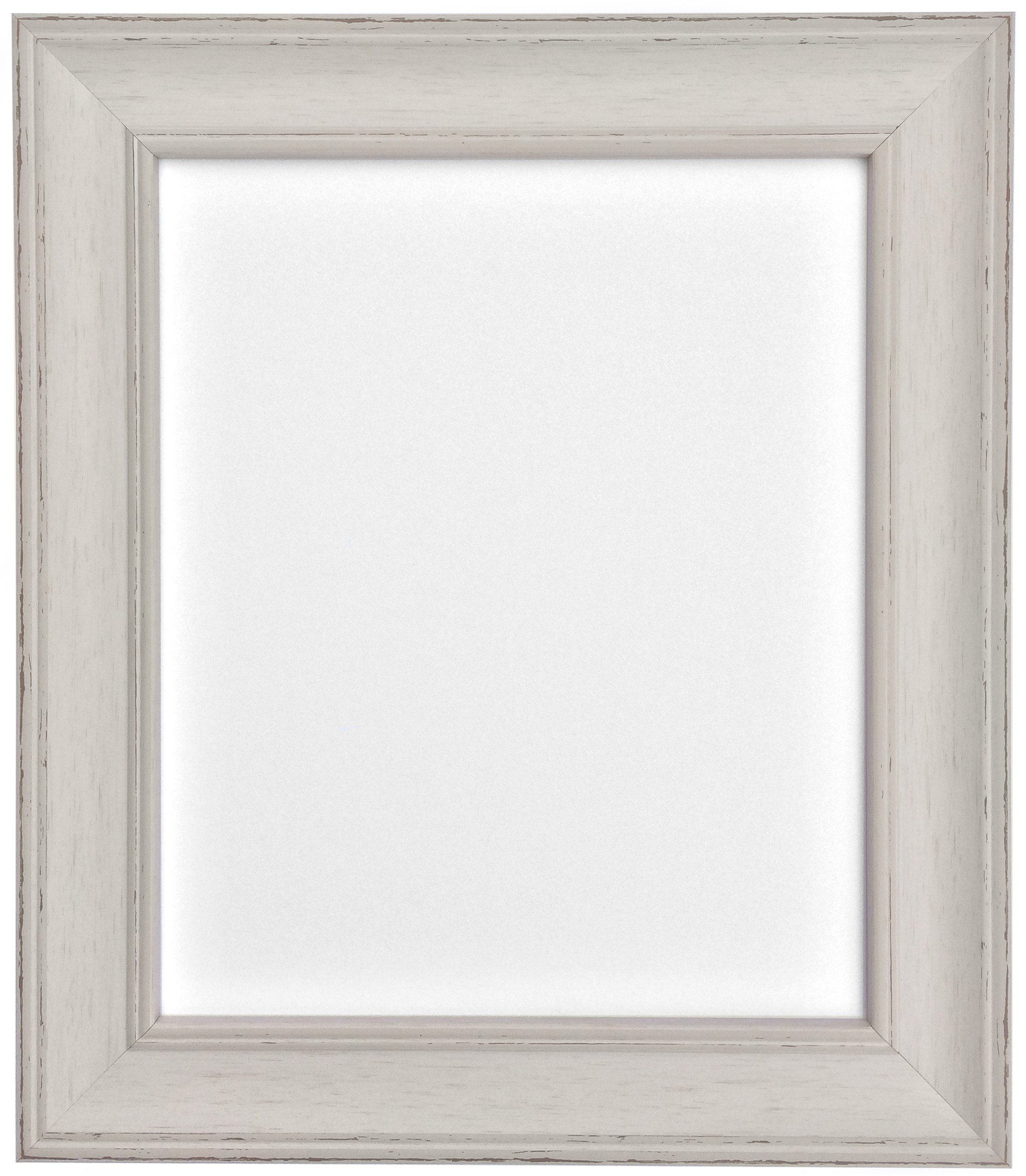 Frames By Post Ivory Grey Scandi Vintage Distressed Picture Photo Frame A3